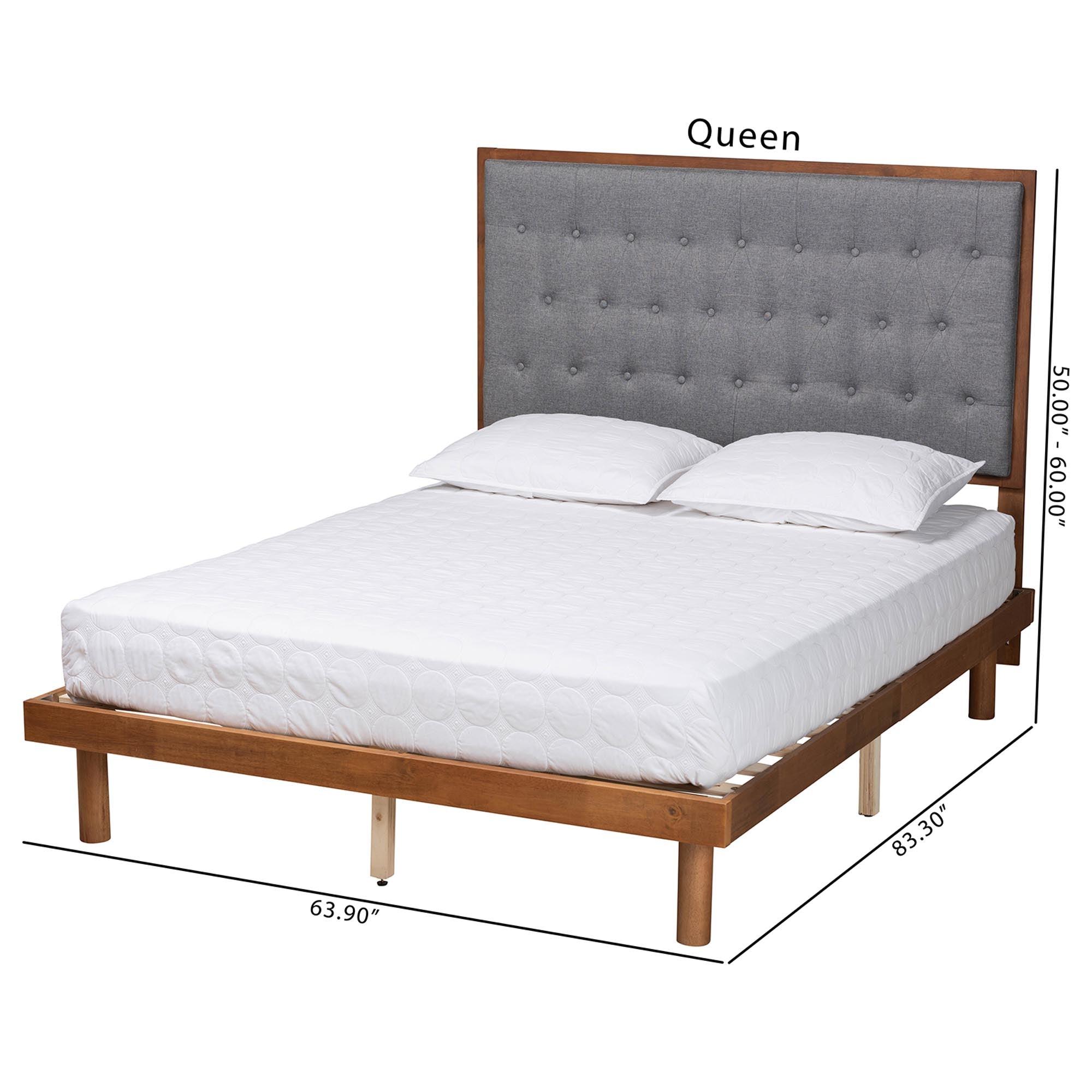 Bellini Classic and Traditional Fabric and Finished Wood Platform Bed