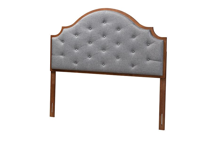 Premala Classic and Traditional Fabric and Finished Wood Headboard