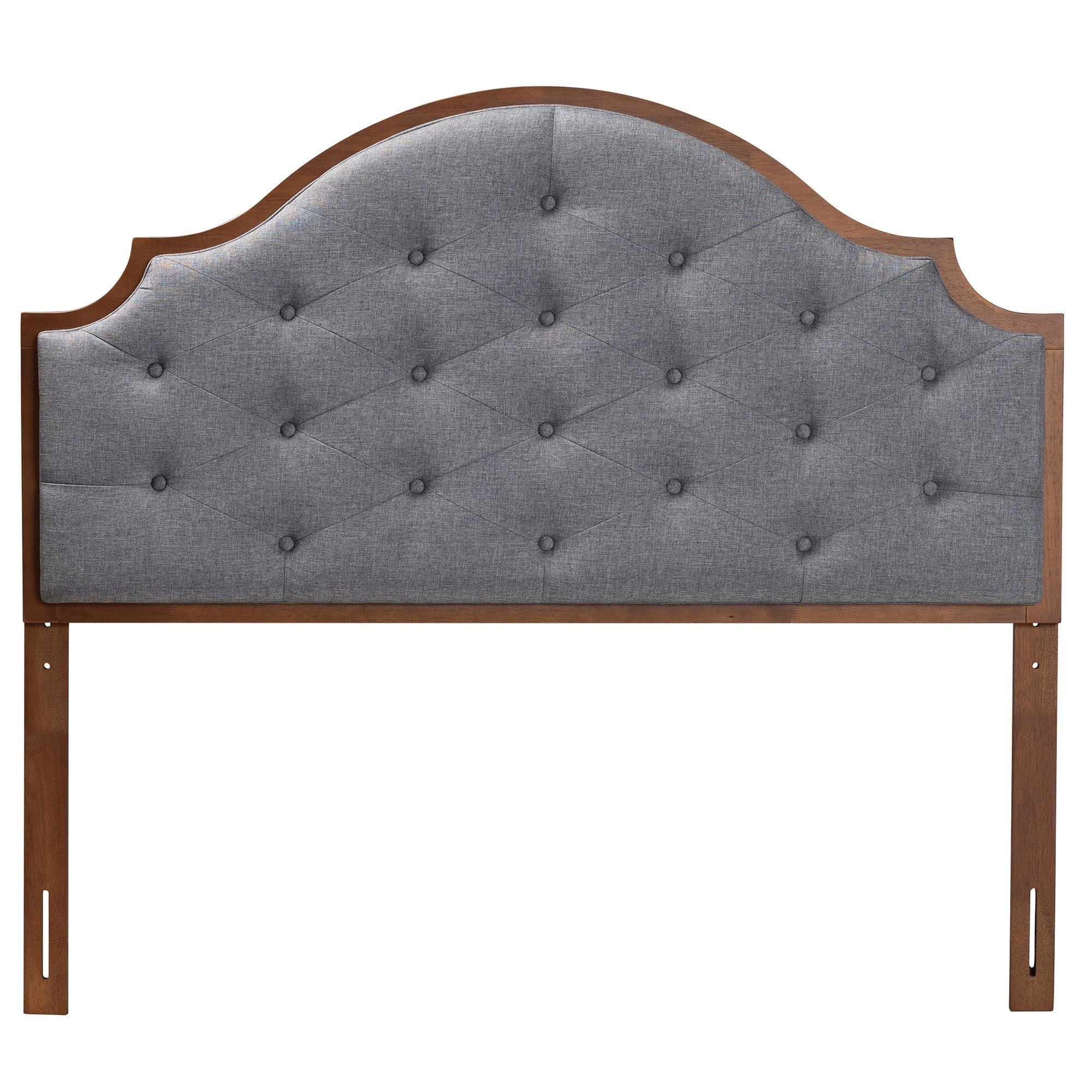 Premala Classic and Traditional Fabric and Finished Wood Headboard