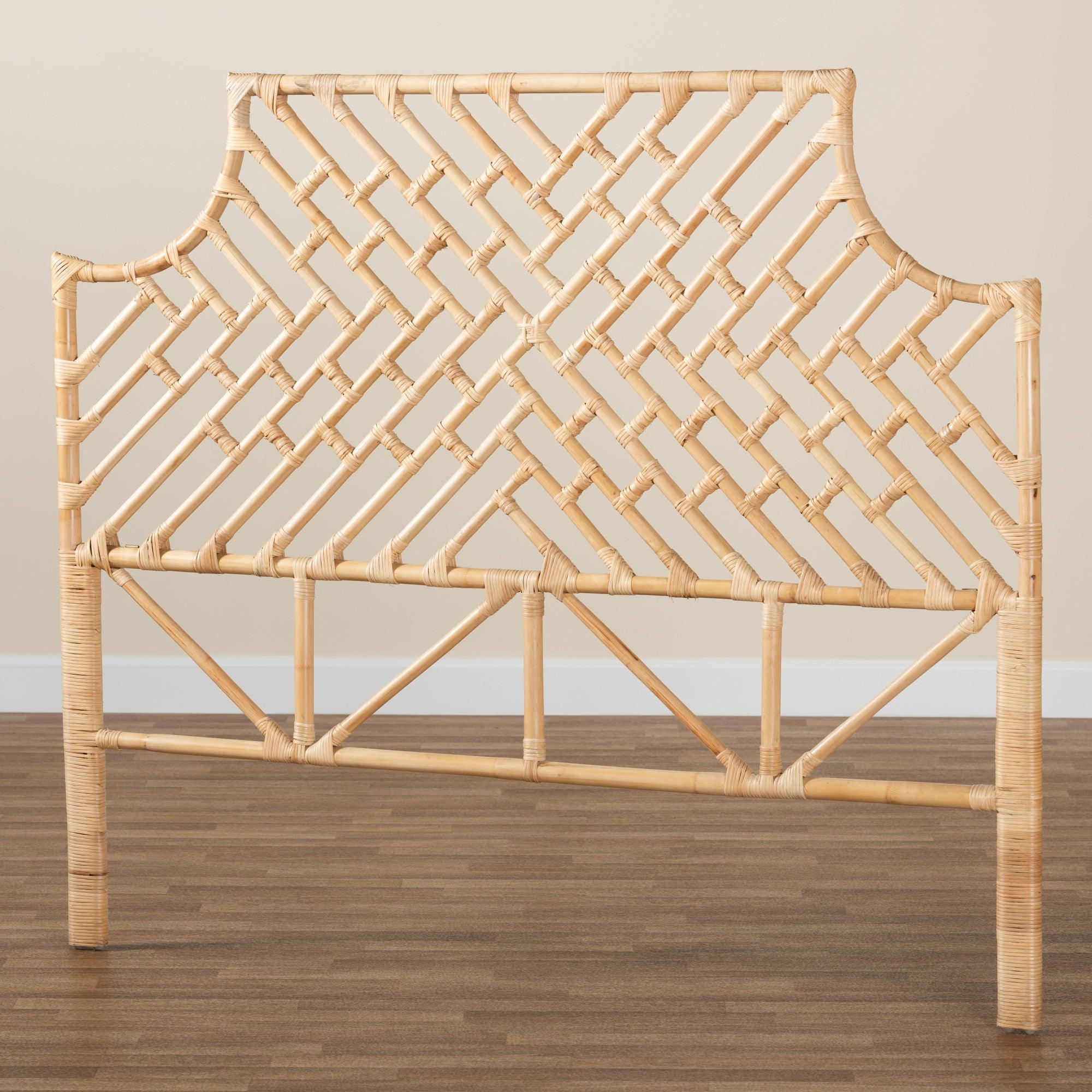 bali & pari Jayliah Modern Bohemian Rattan Standalone Headboard