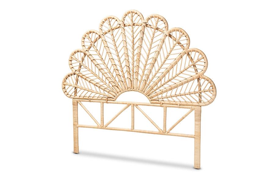 bali & pari Variel Modern Bohemian Rattan Standalone Headboard