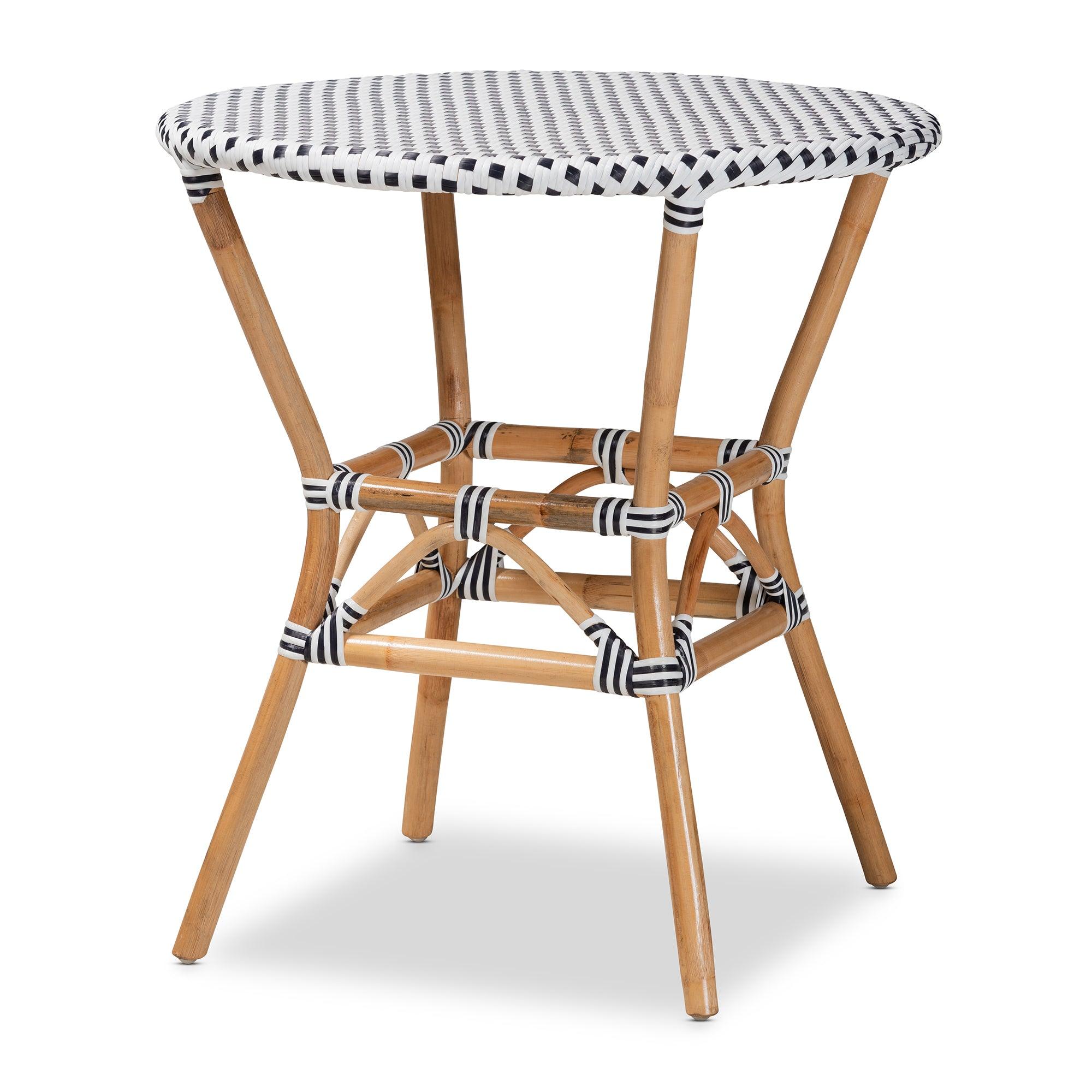 bali & pari Tavor Classic French and Weaving and Rattan Indoor and Outdoor Bistro Table