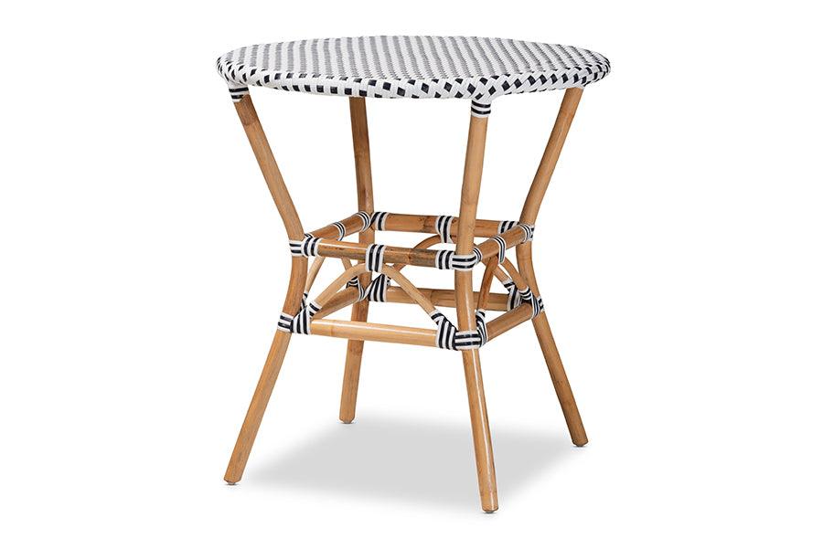 bali & pari Tavor Classic French and Weaving and Rattan Indoor and Outdoor Bistro Table