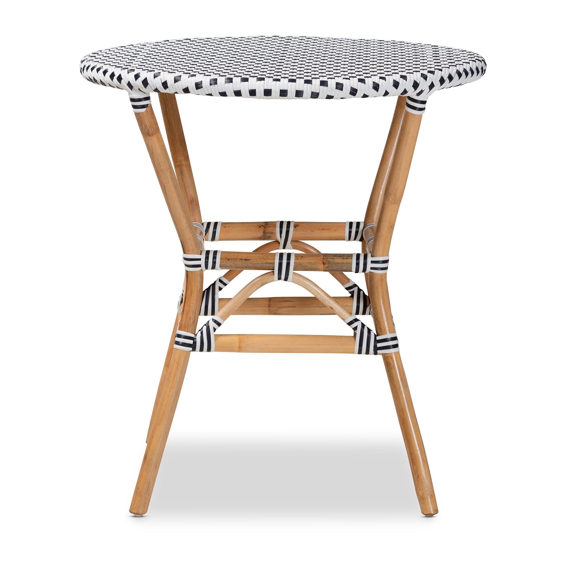 bali & pari Tavor Classic French and Weaving and Rattan Indoor and Outdoor Bistro Table