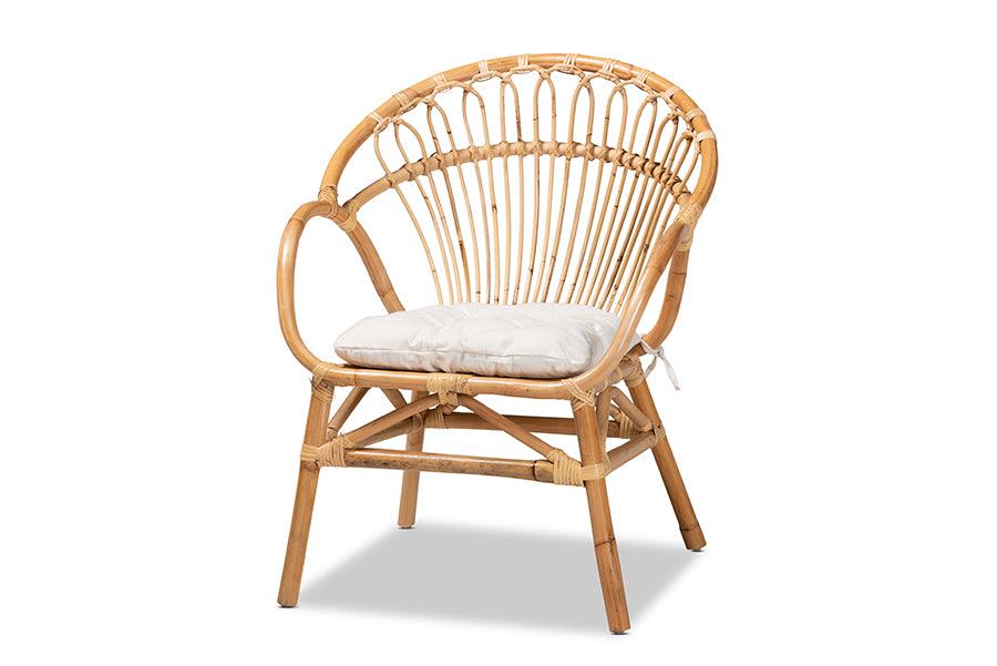 bali & pari Benicia Modern Bohemian Rattan Dining Chair