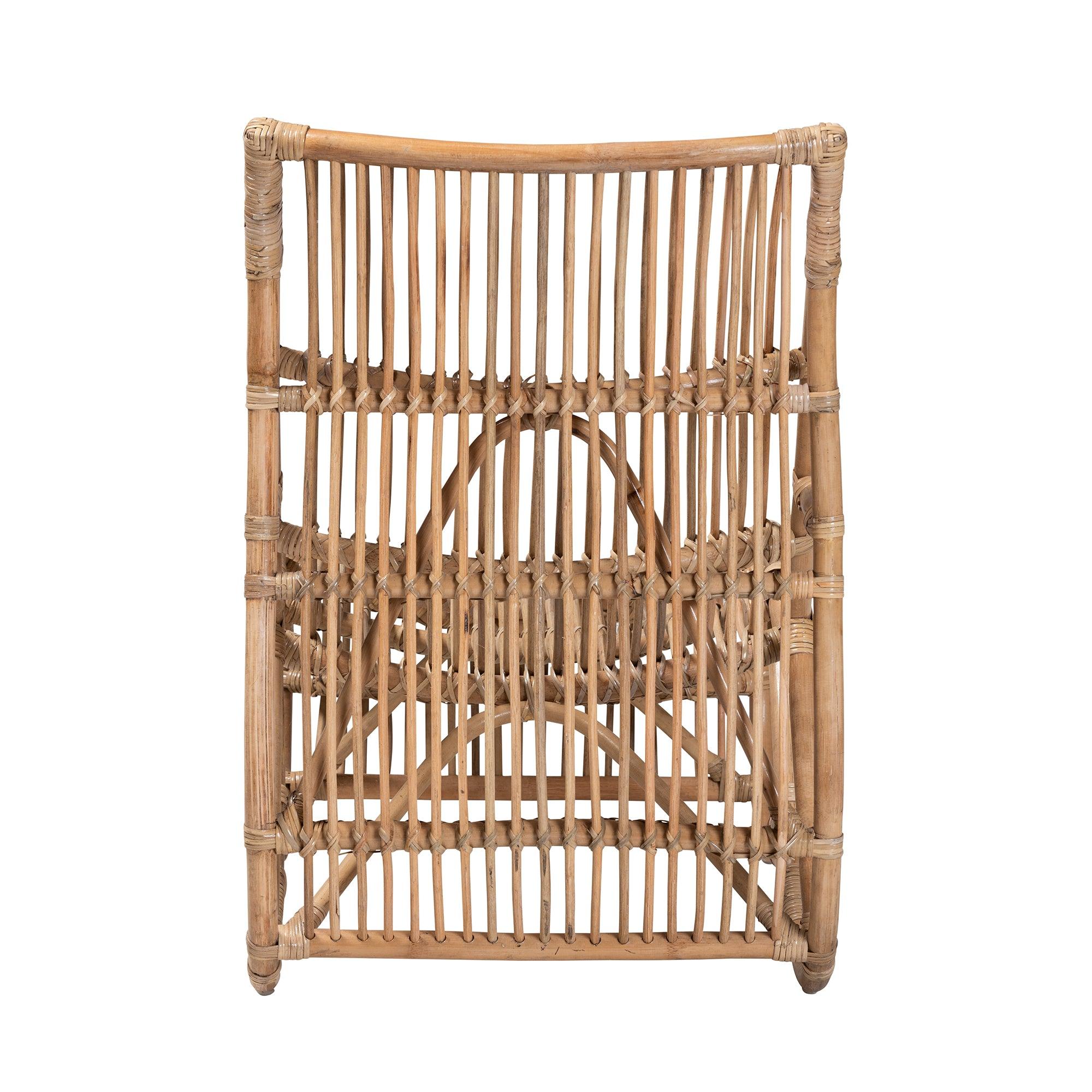 bali & pari Genera Modern Bohemian Rattan Lounge Chair