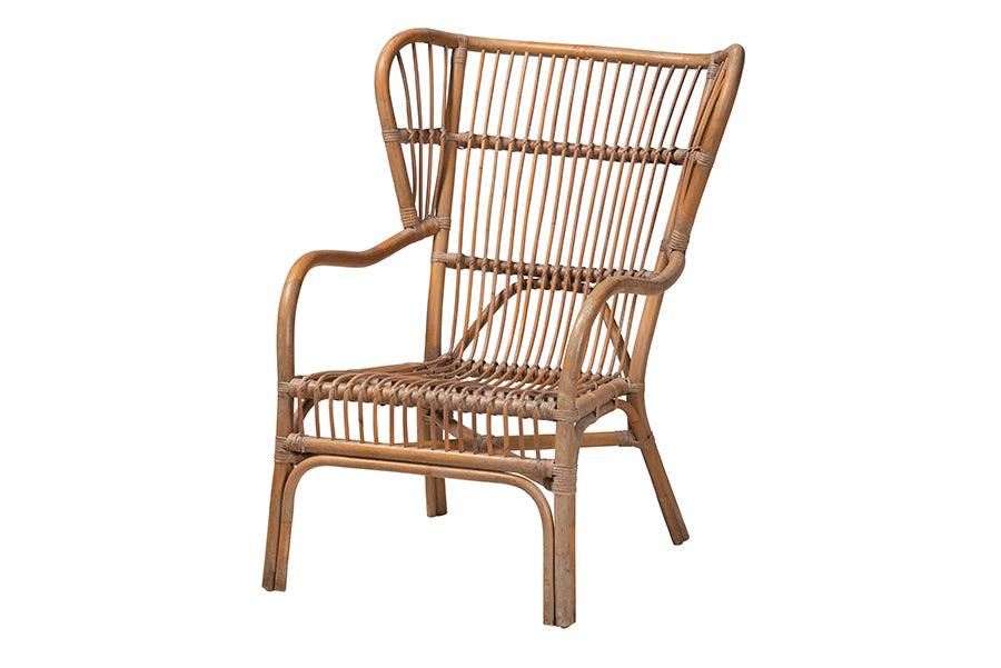 bali & pari Lamaria Modern Bohmenian Antique Rattan Armchair