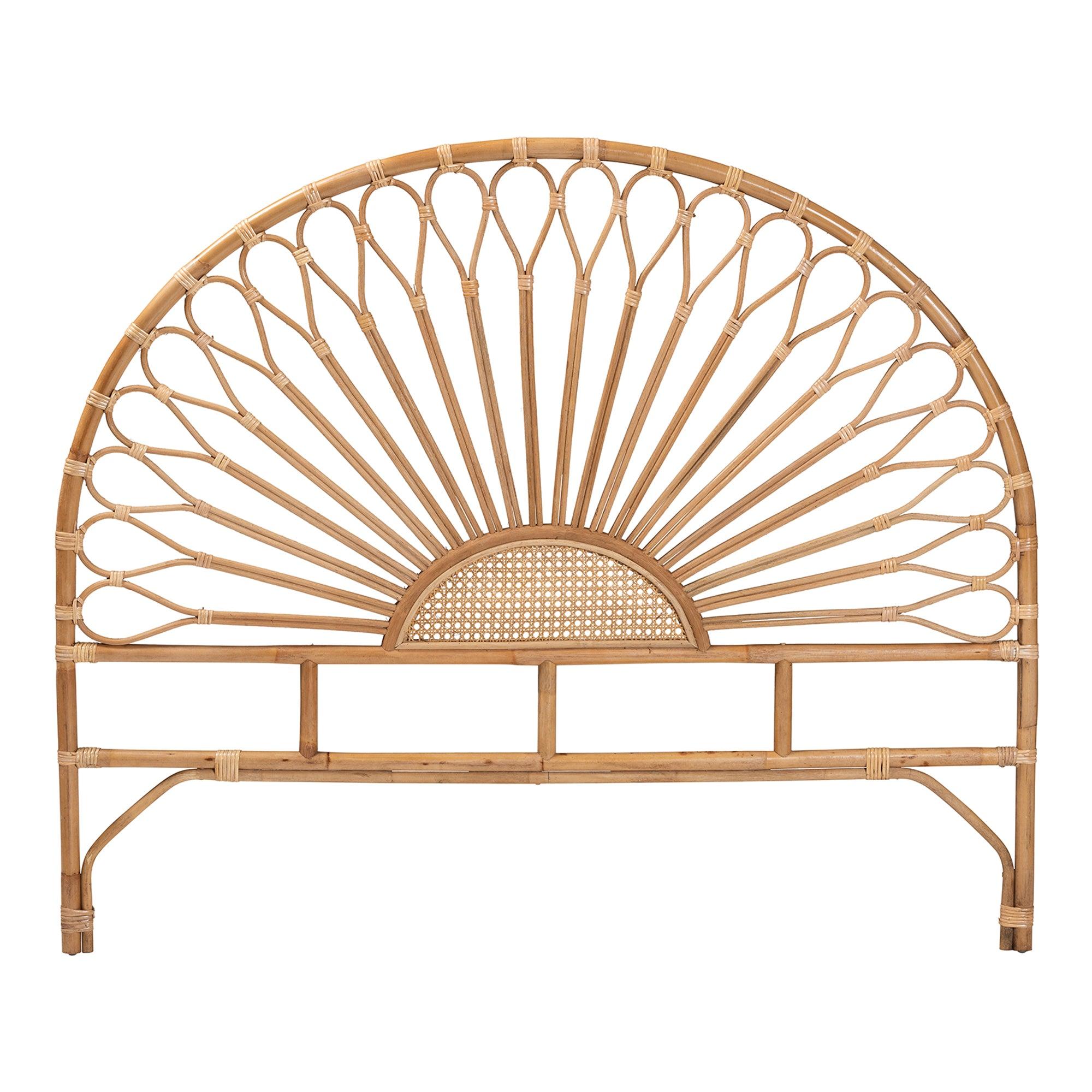 bali & pari Perenna Modern Bohemian Rattan Standalone Headboard