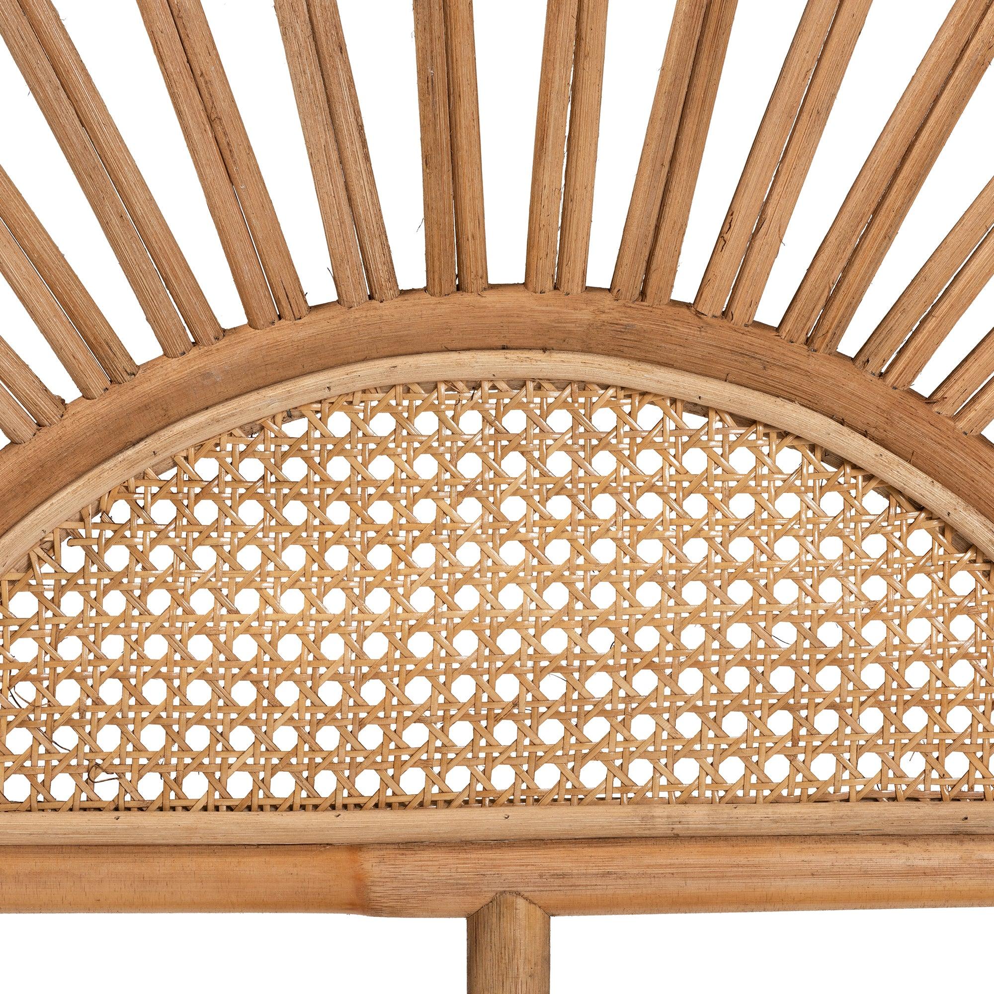 bali & pari Perenna Modern Bohemian Rattan Standalone Headboard