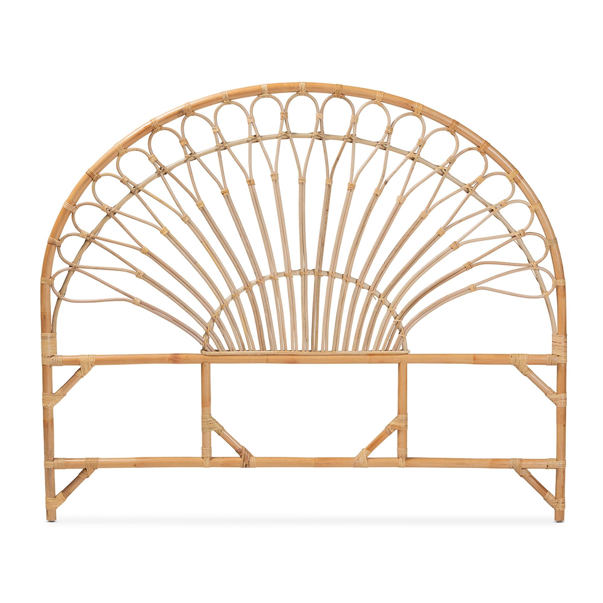 bali & pari Devereaux Modern Bohemian Rattan Standalone Headboard