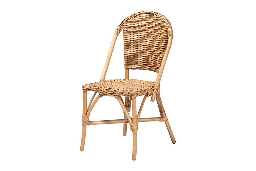 bali & pari Neola Modern Bohemian Rattan Dining Chair