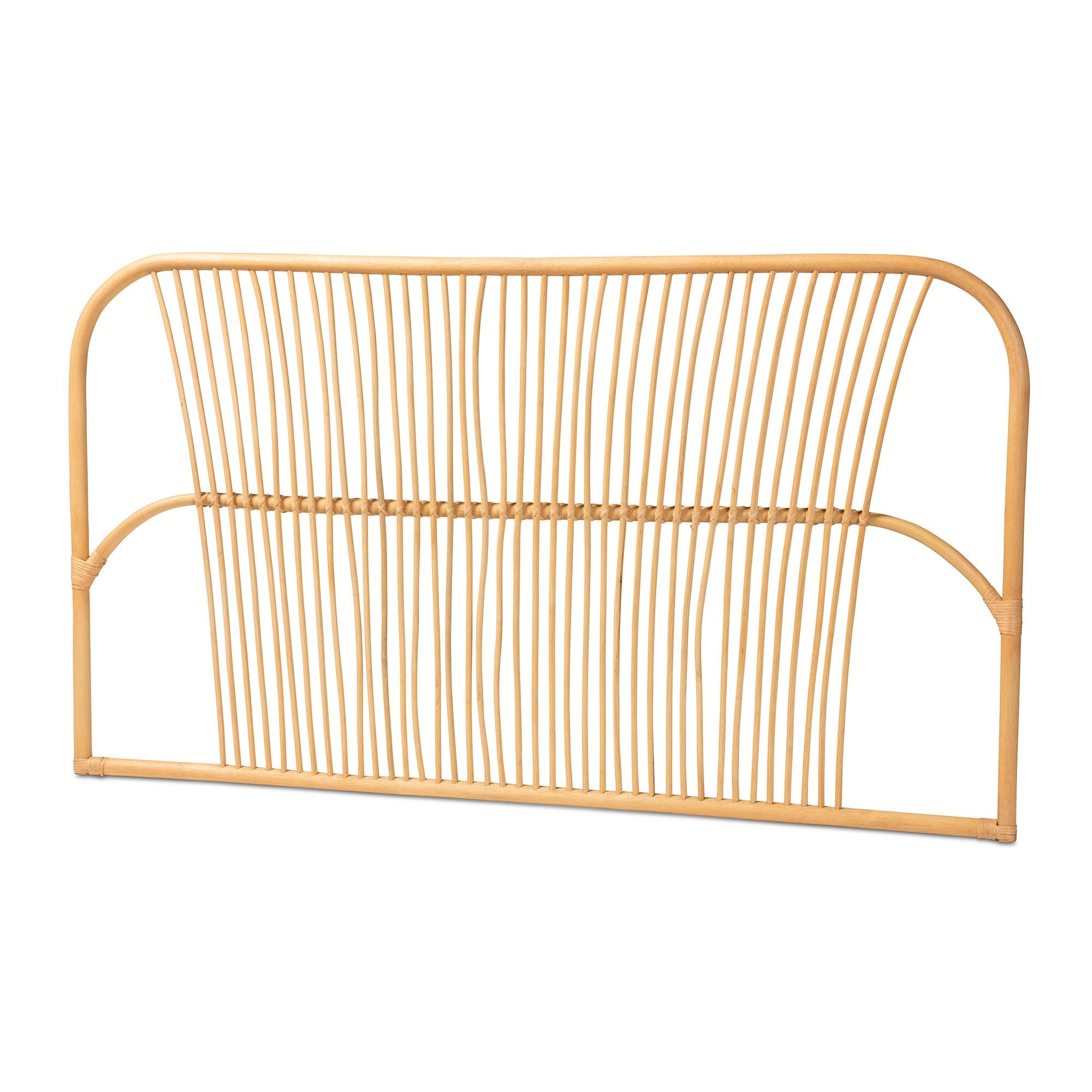 bali & pari Laina Modern Bohemian Rattan Wall-mount Headboard