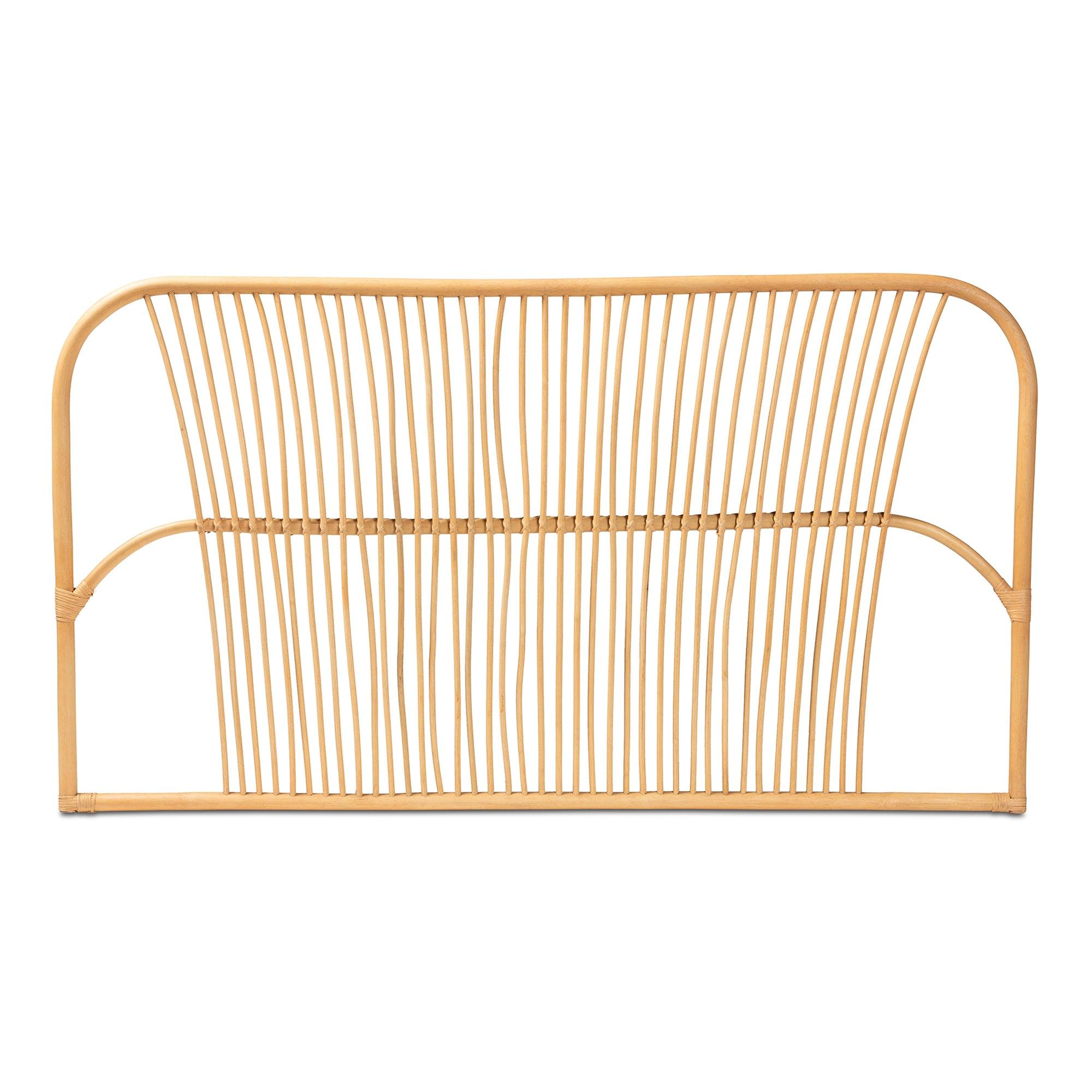 bali & pari Laina Modern Bohemian Rattan Wall-mount Headboard