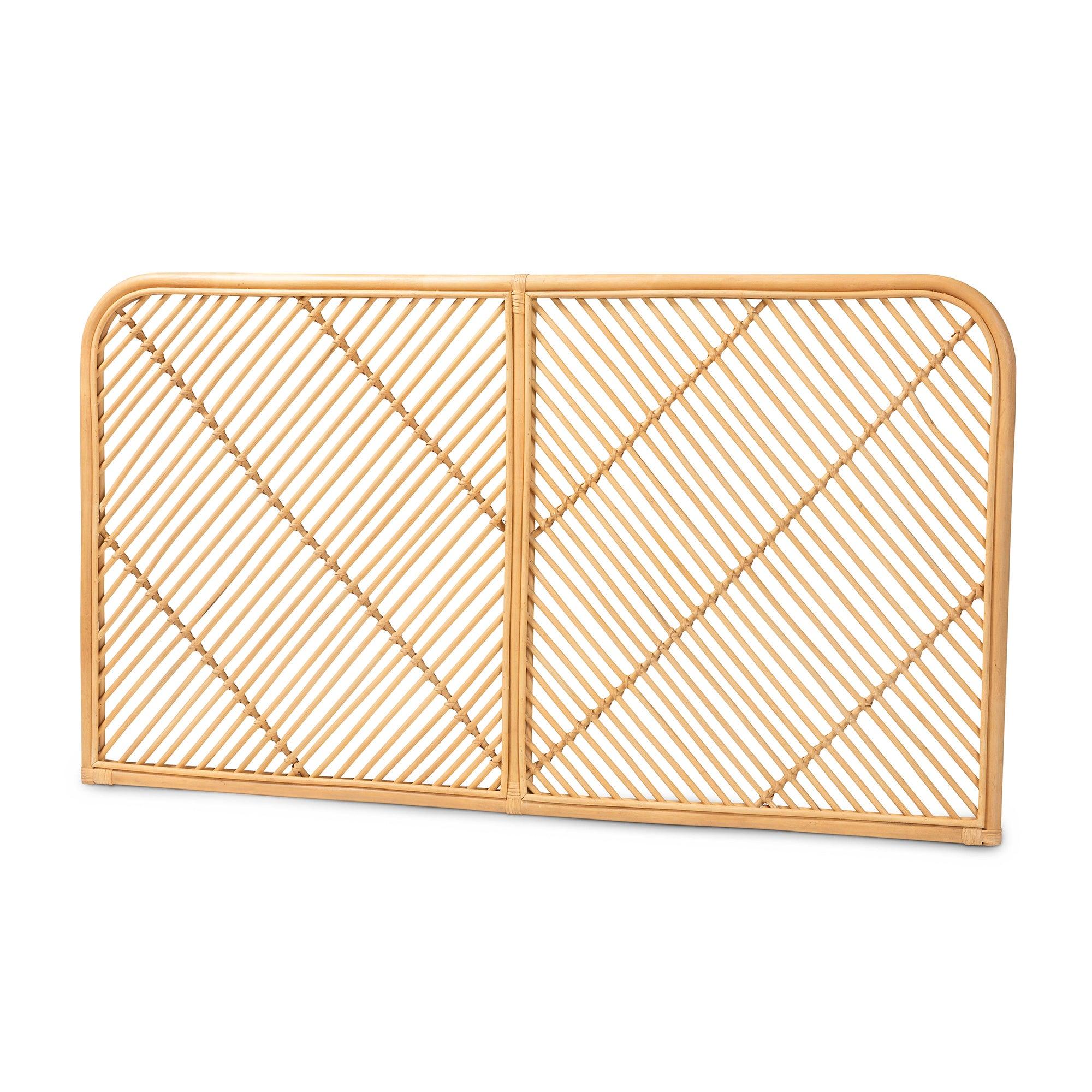 bali & pari Sakina Modern Bohemian Rattan Wall-mount Headboard