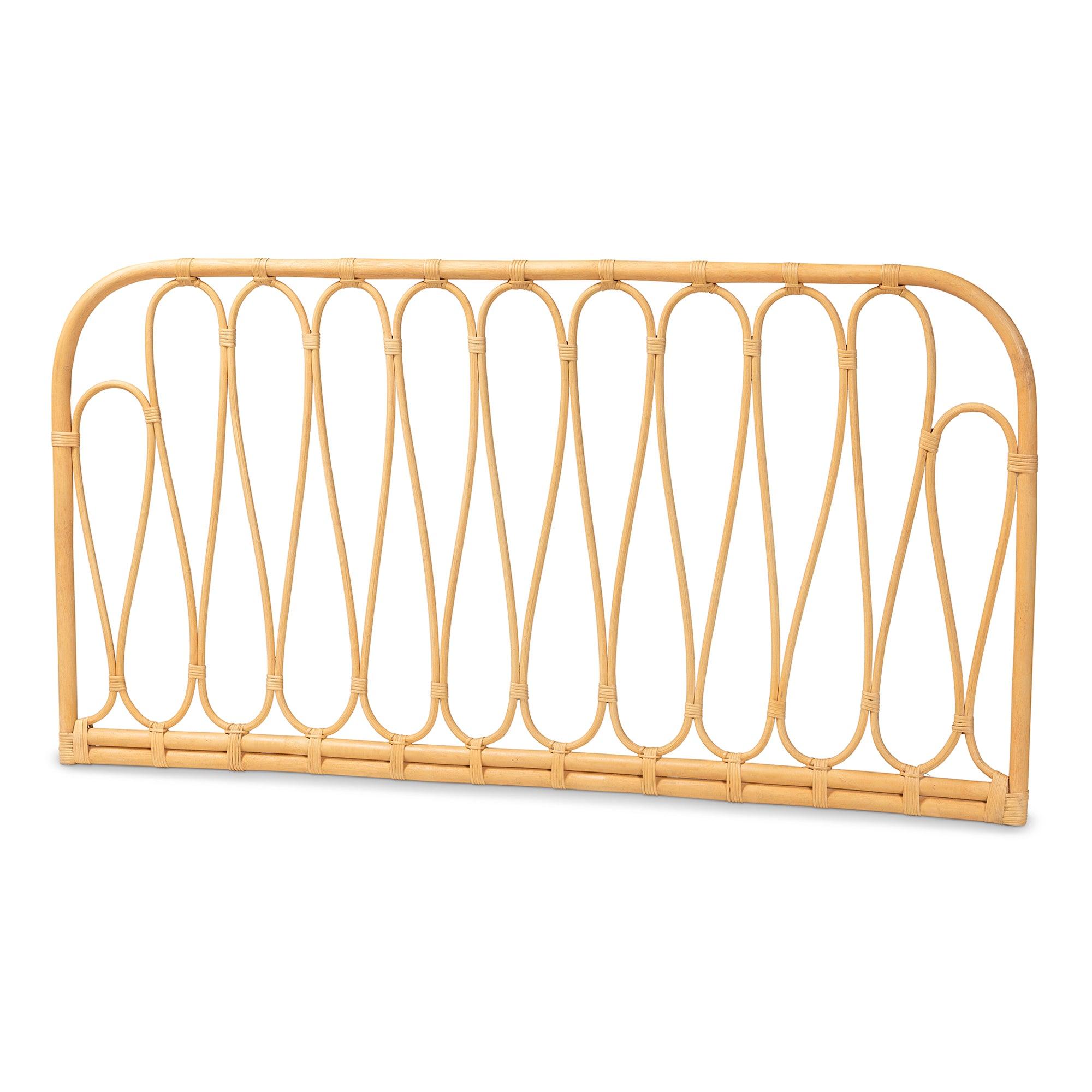 bali & pari Carrick Modern Bohemian Rattan Wall-mount Headboard