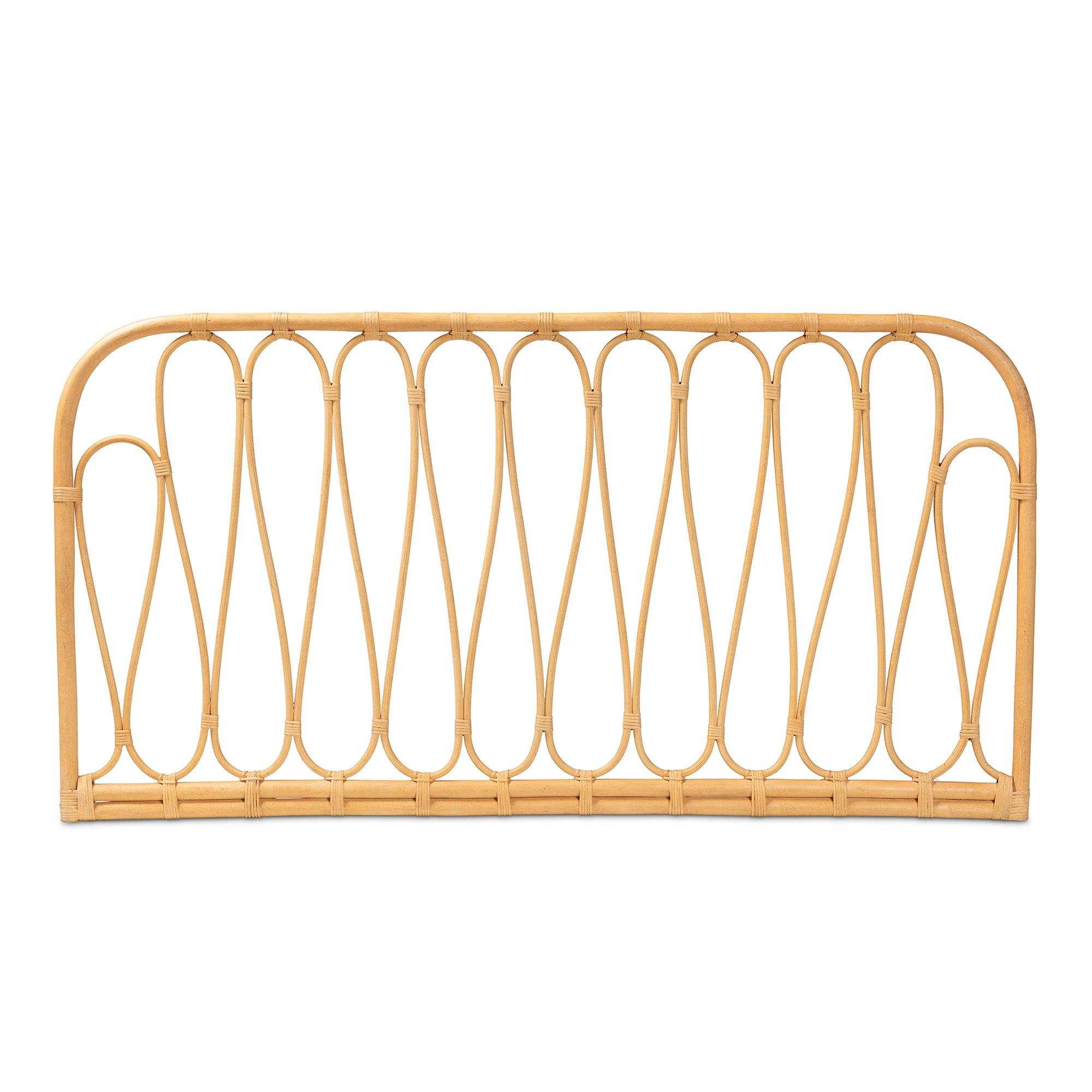 bali & pari Carrick Modern Bohemian Rattan Wall-mount Headboard