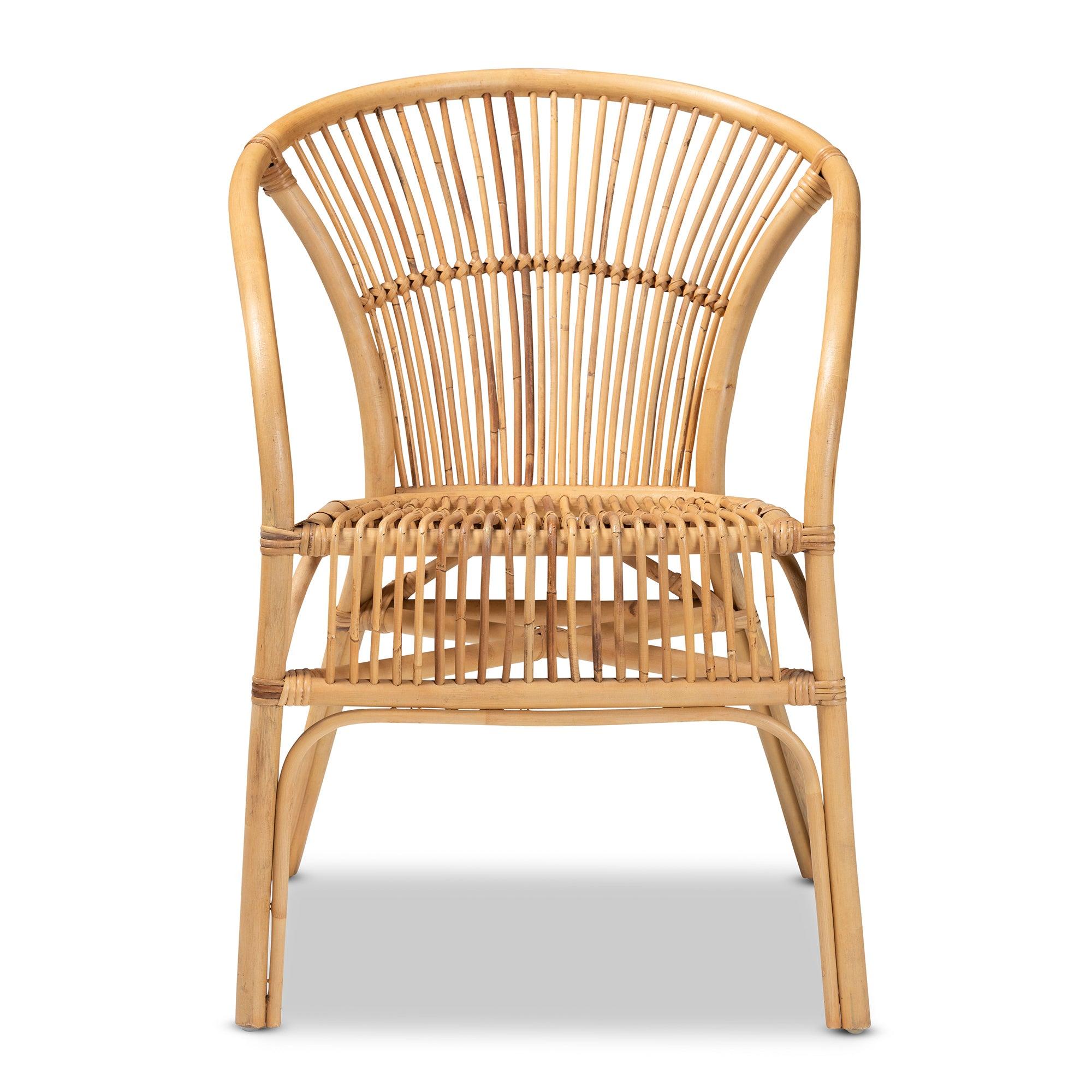 bali & pari Murai Modern Bohemian Rattan Dining Chair