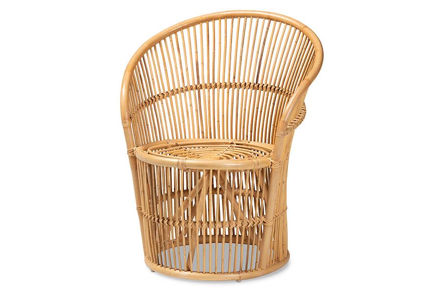 bali & pari Narva Modern Bohemian Rattan Accent Chair