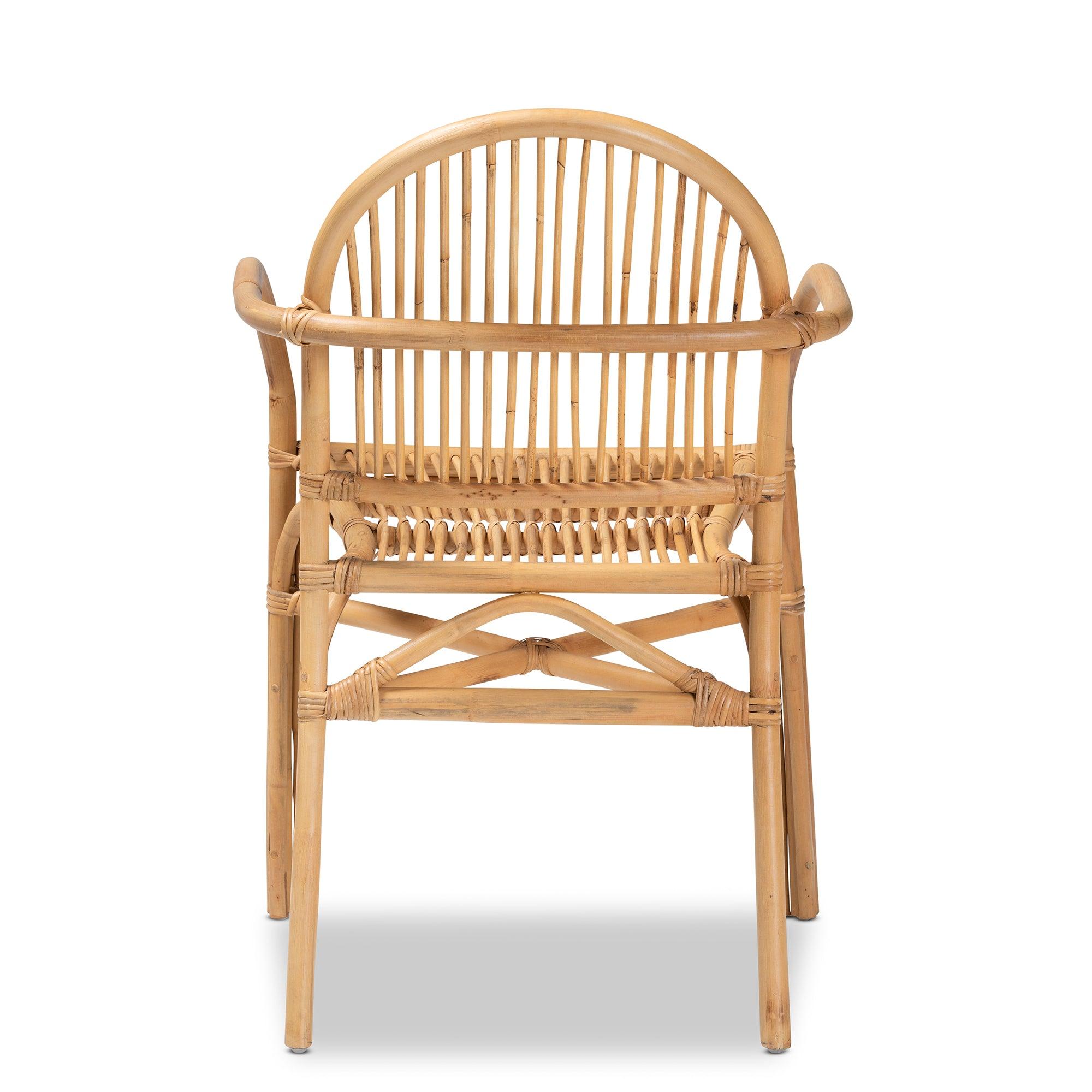 bali & pari Tugera Modern Bohemian Rattan Dining Chair