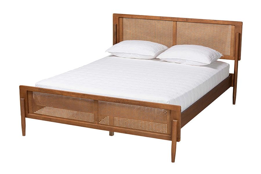 Gardwin Mid-Century Modern Ash Finished Wood Platform Bed