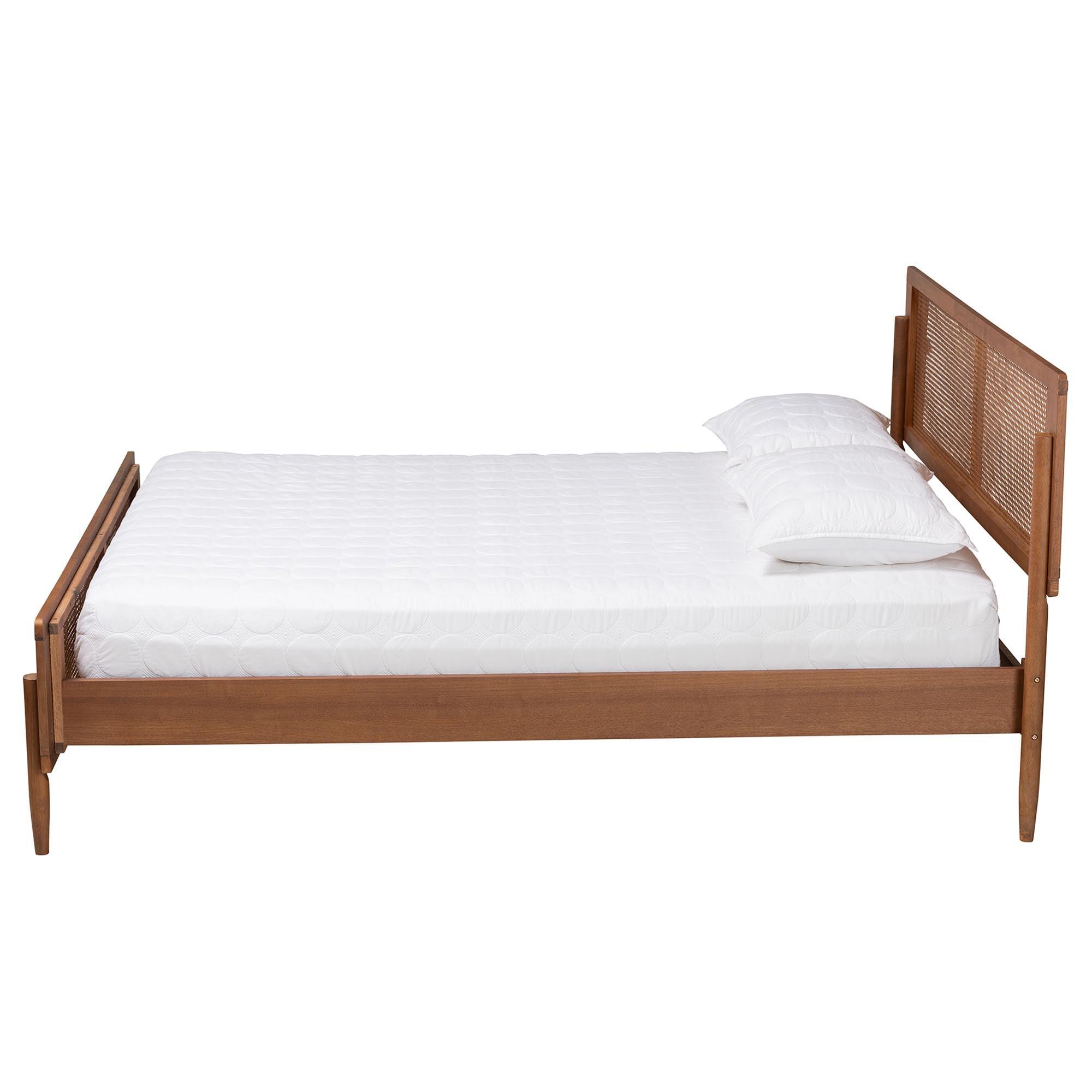 Gardwin Mid-Century Modern Ash Finished Wood Platform Bed