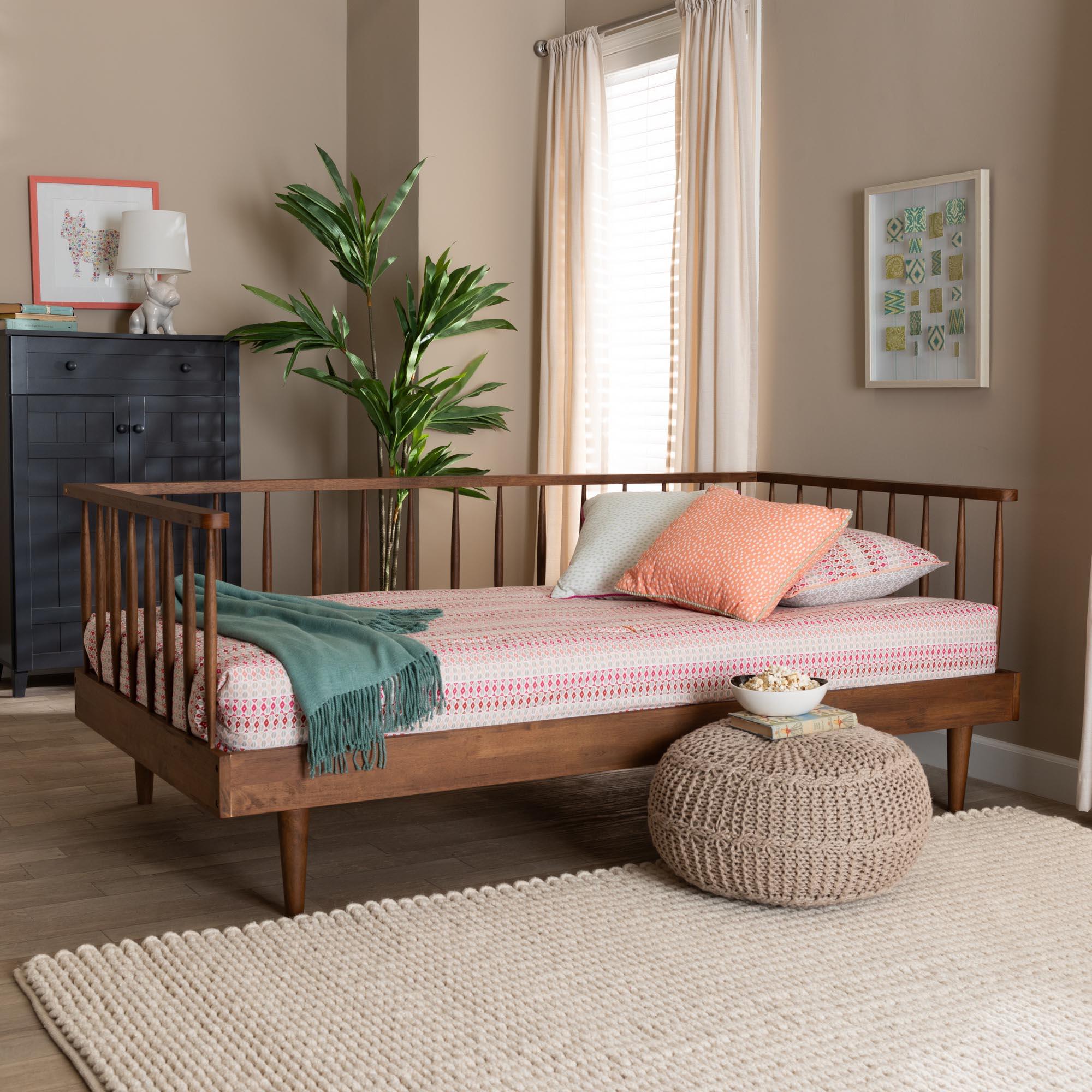 Matilda Mid-Century Modern Ash Finished Wood Daybed