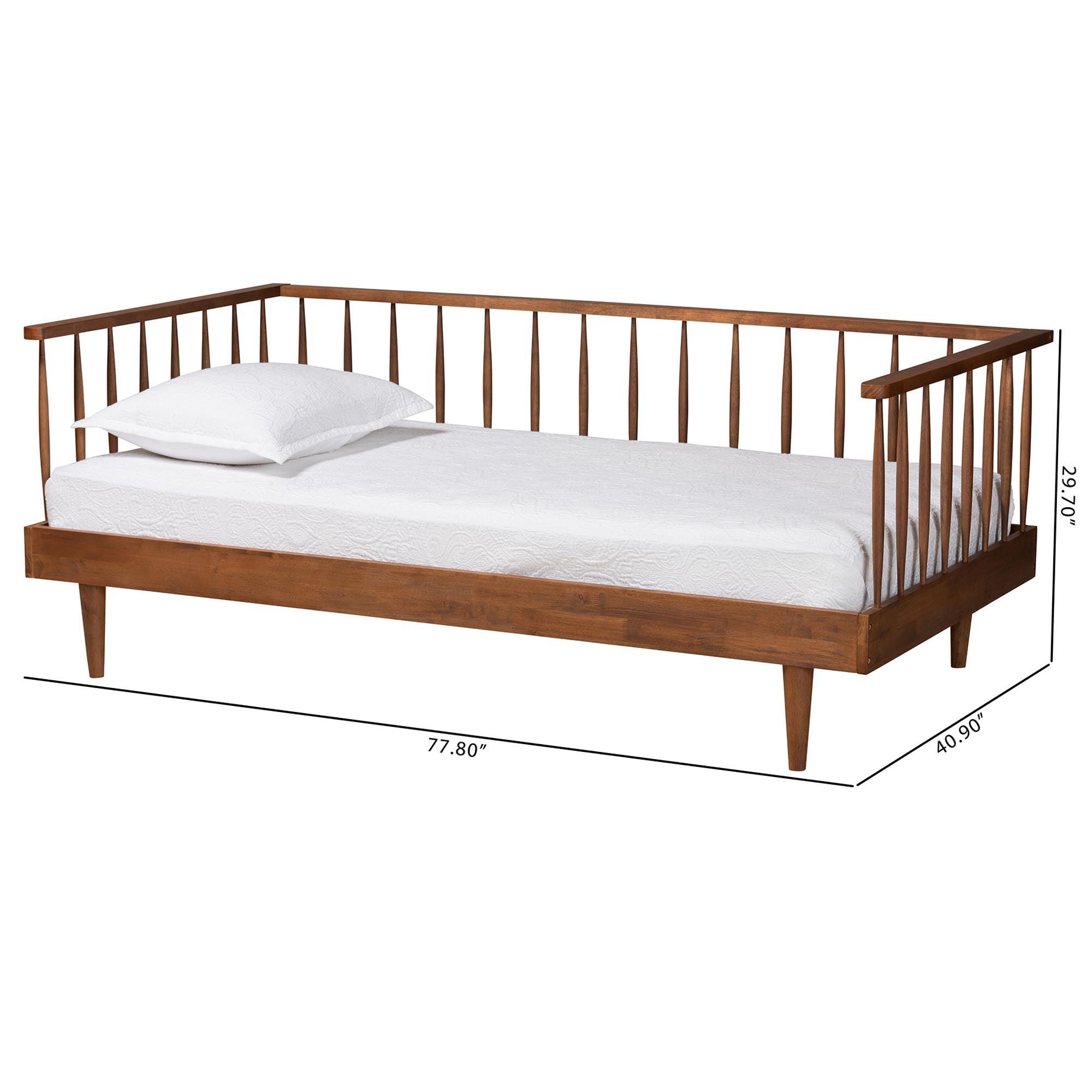 Matilda Mid-Century Modern Ash Finished Wood Daybed