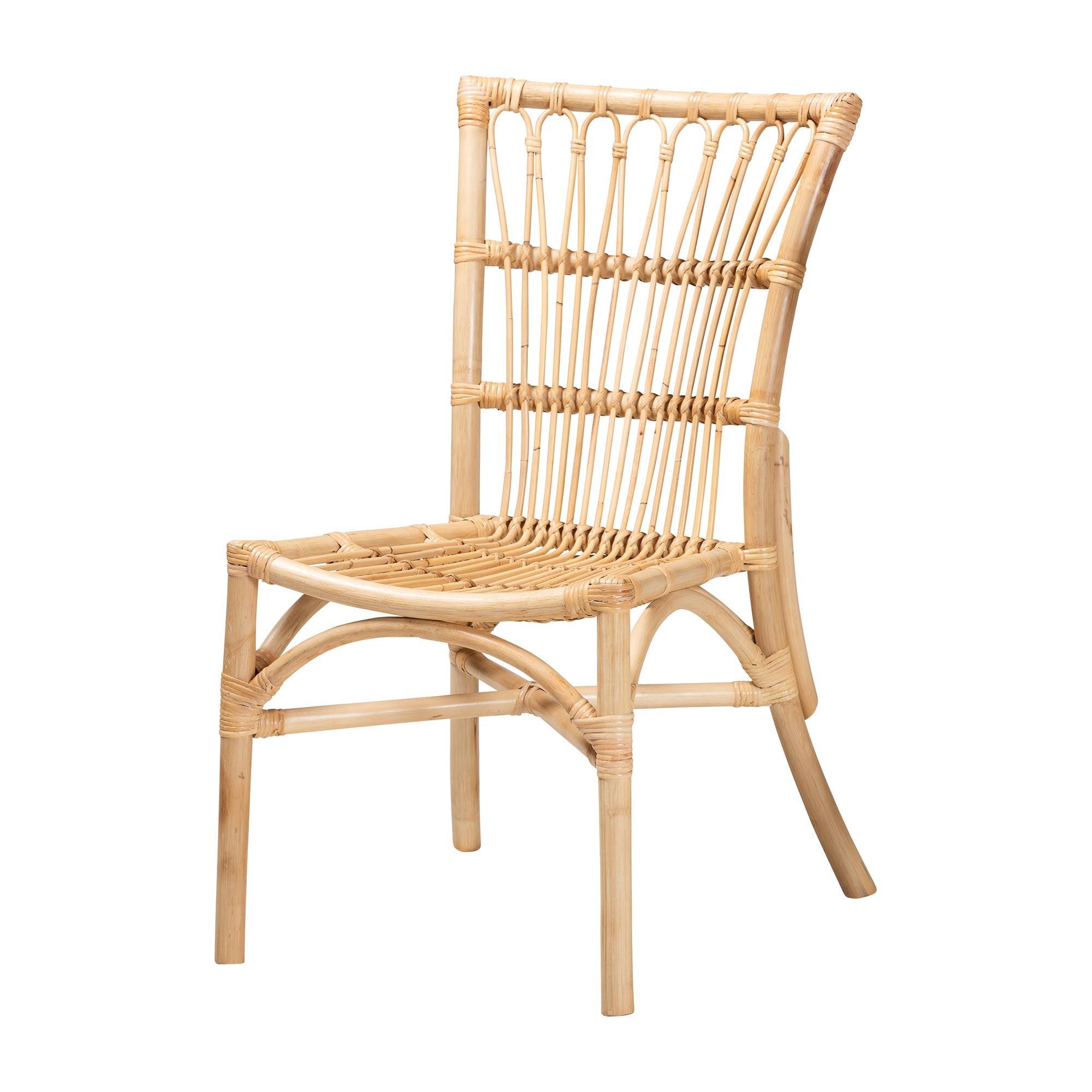 bali & pari Ammi Modern Bohemian Rattan Dining Chair