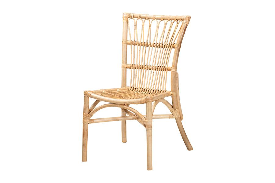 bali & pari Ammi Modern Bohemian Rattan Dining Chair