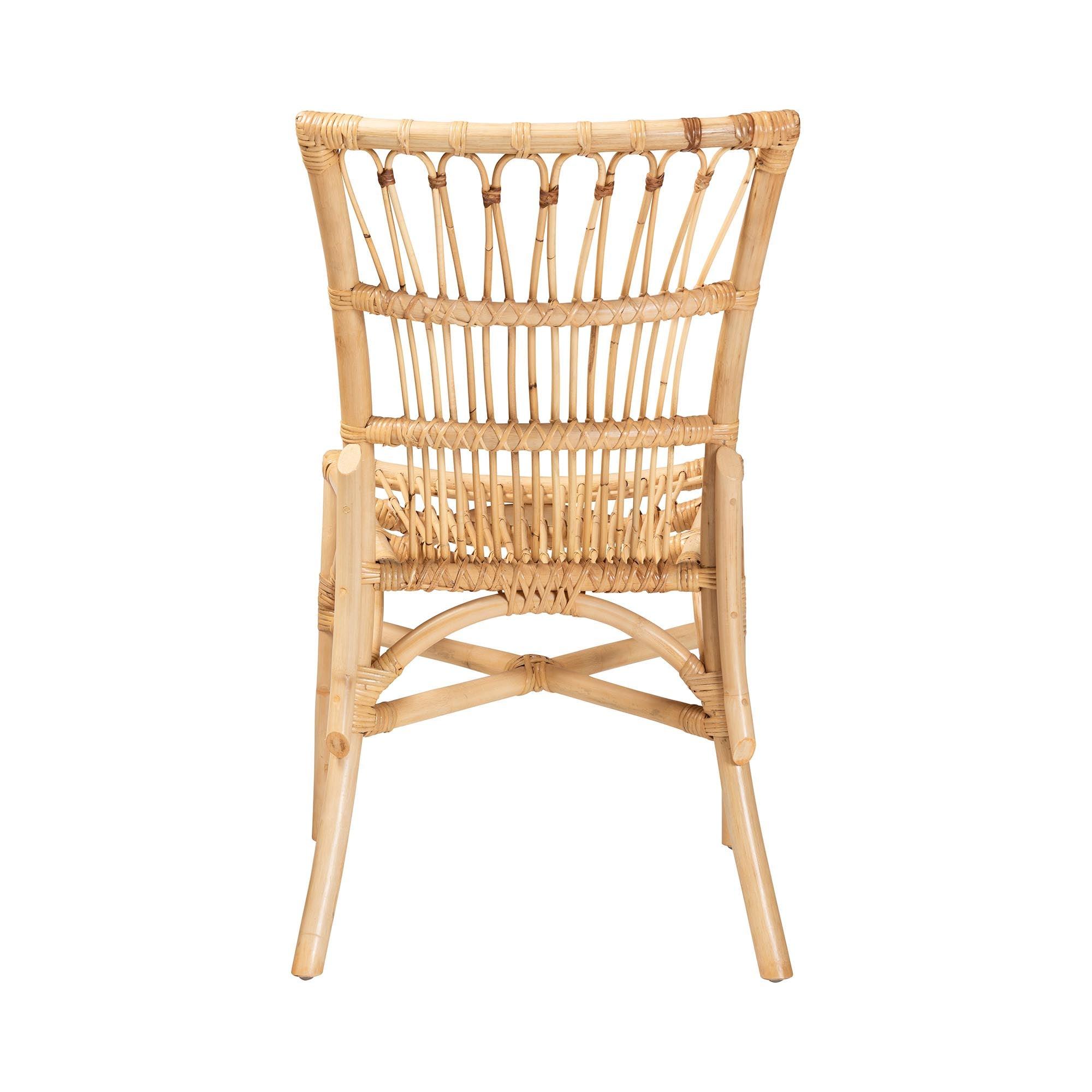 bali & pari Ammi Modern Bohemian Rattan Dining Chair