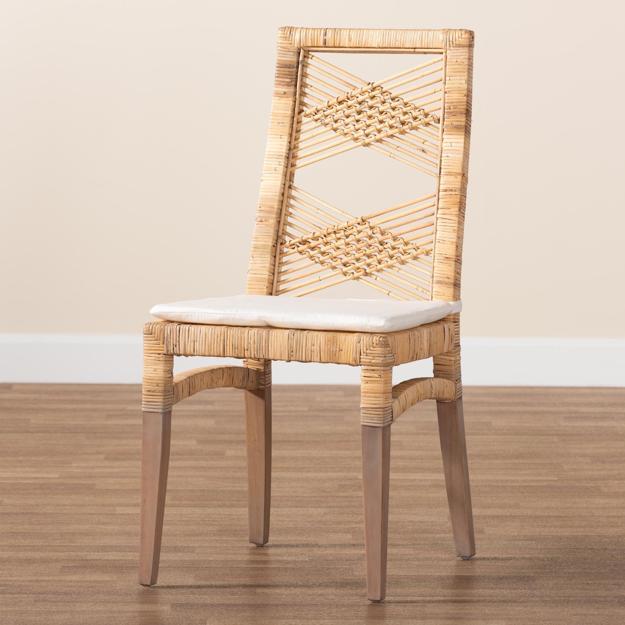 bali & pari Poltak Modern Bohemian Rattan Dining Chair