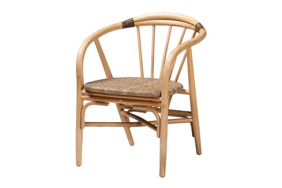 bali & pari Kyoto Modern Bohemian Rattan Dining Chair