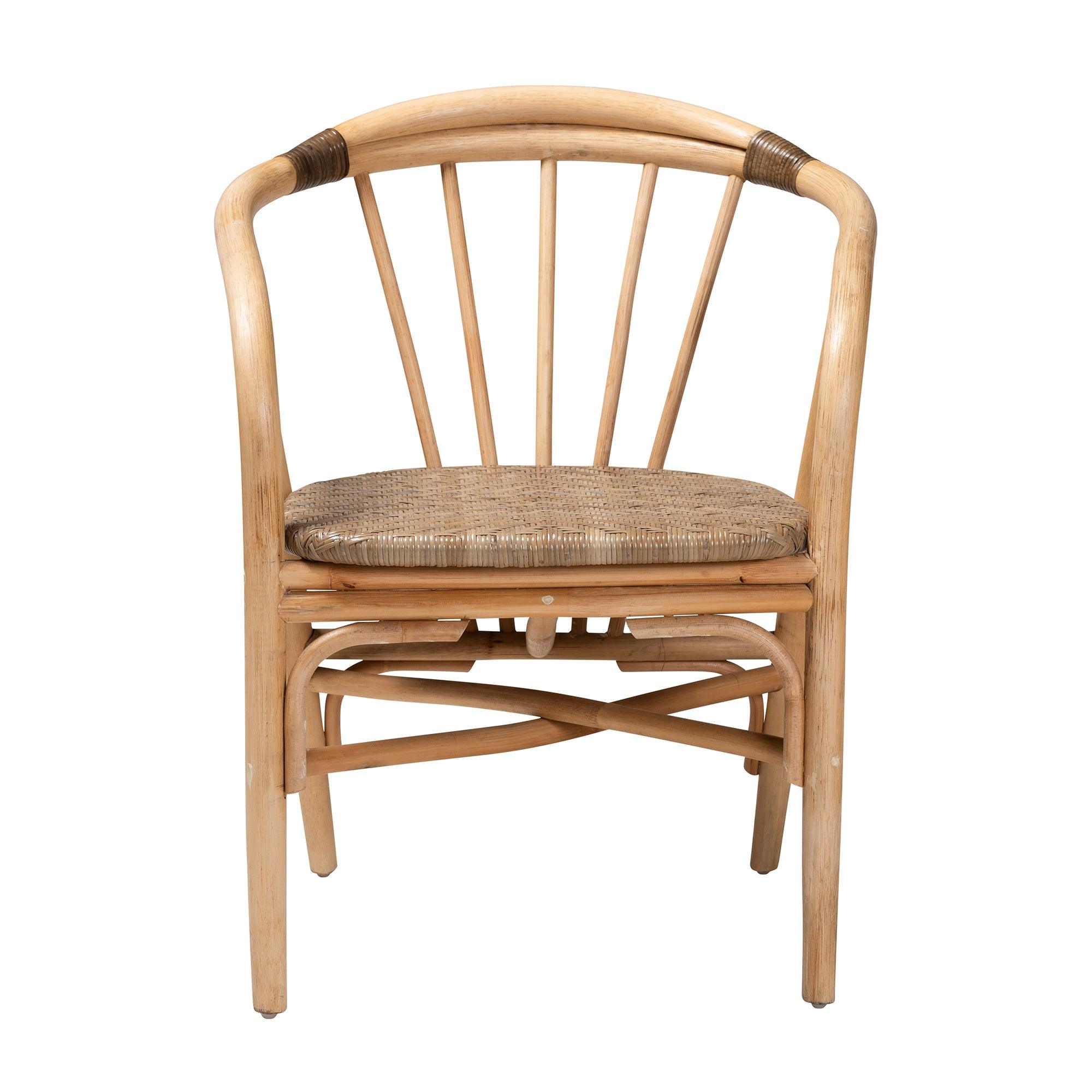 bali & pari Kyoto Modern Bohemian Rattan Dining Chair