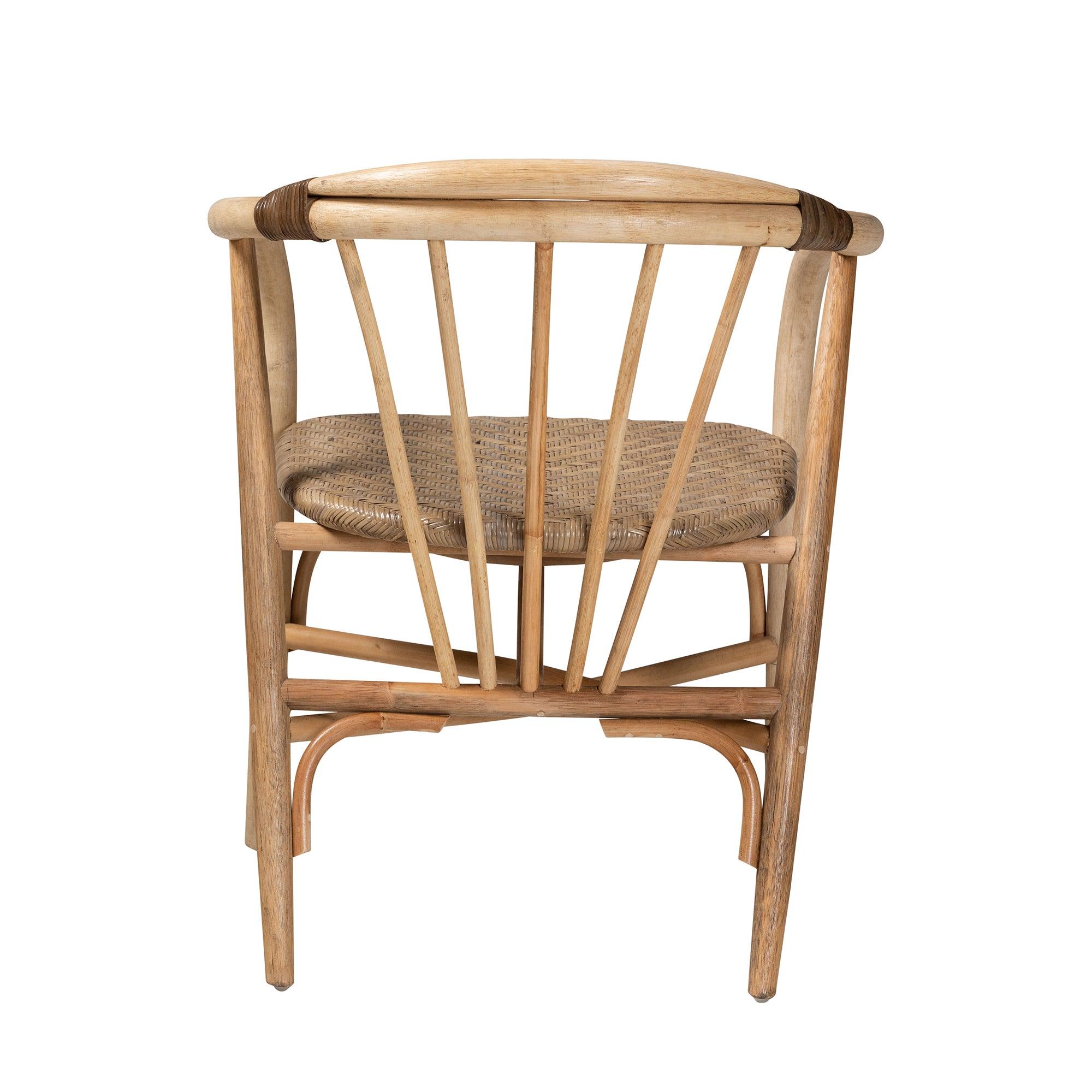 bali & pari Kyoto Modern Bohemian Rattan Dining Chair