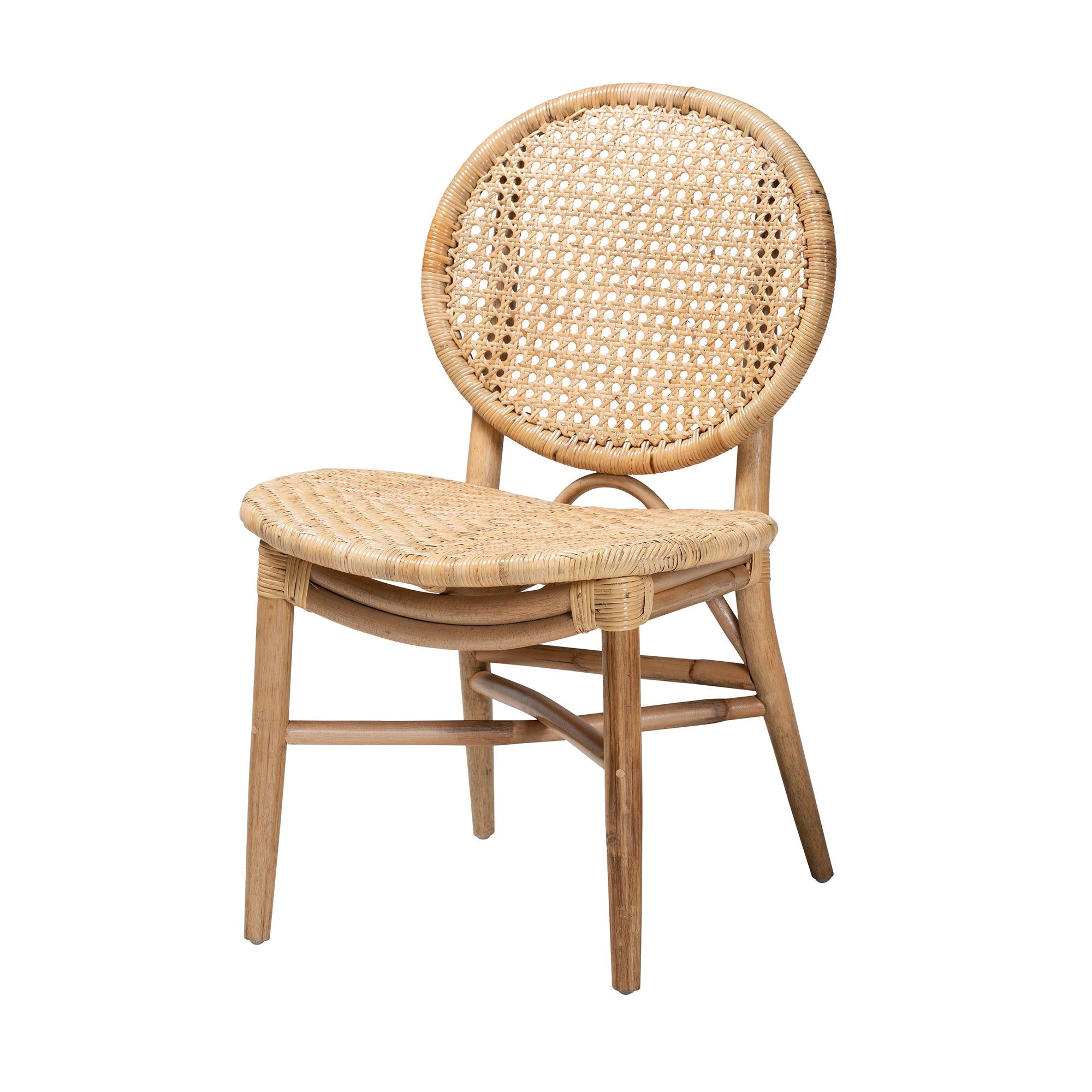 bali & pari Osaka Modern Bohemian Rattan Dining Chair