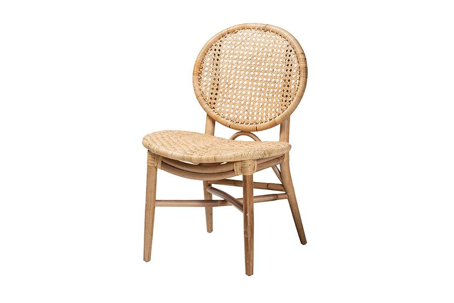 bali & pari Osaka Modern Bohemian Rattan Dining Chair