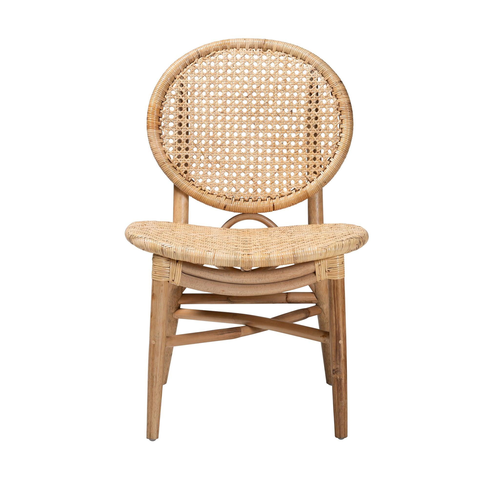 bali & pari Osaka Modern Bohemian Rattan Dining Chair