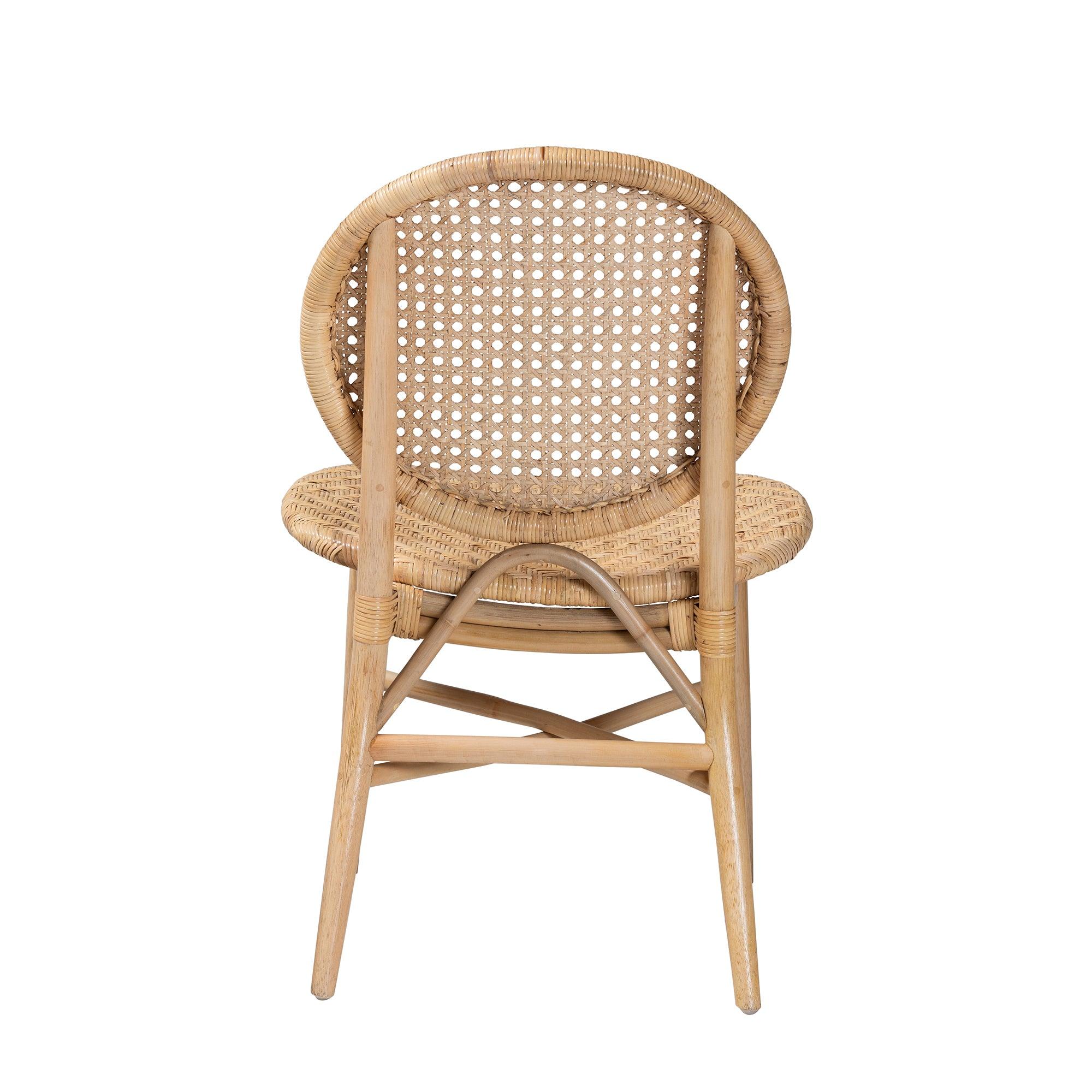 bali & pari Osaka Modern Bohemian Rattan Dining Chair