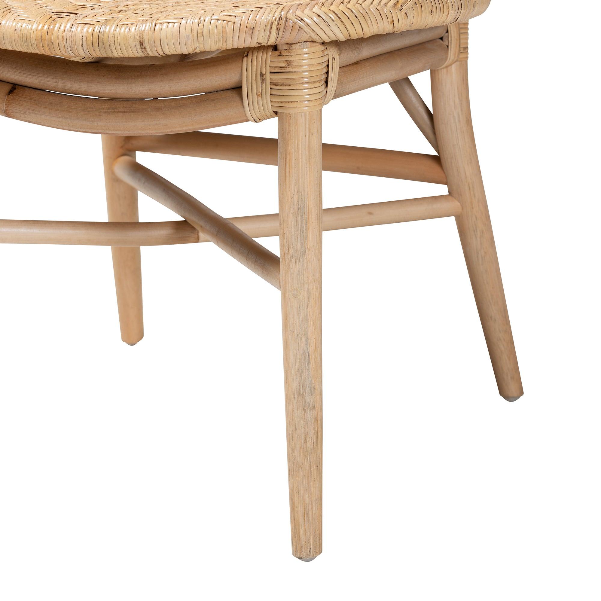 bali & pari Osaka Modern Bohemian Rattan Dining Chair