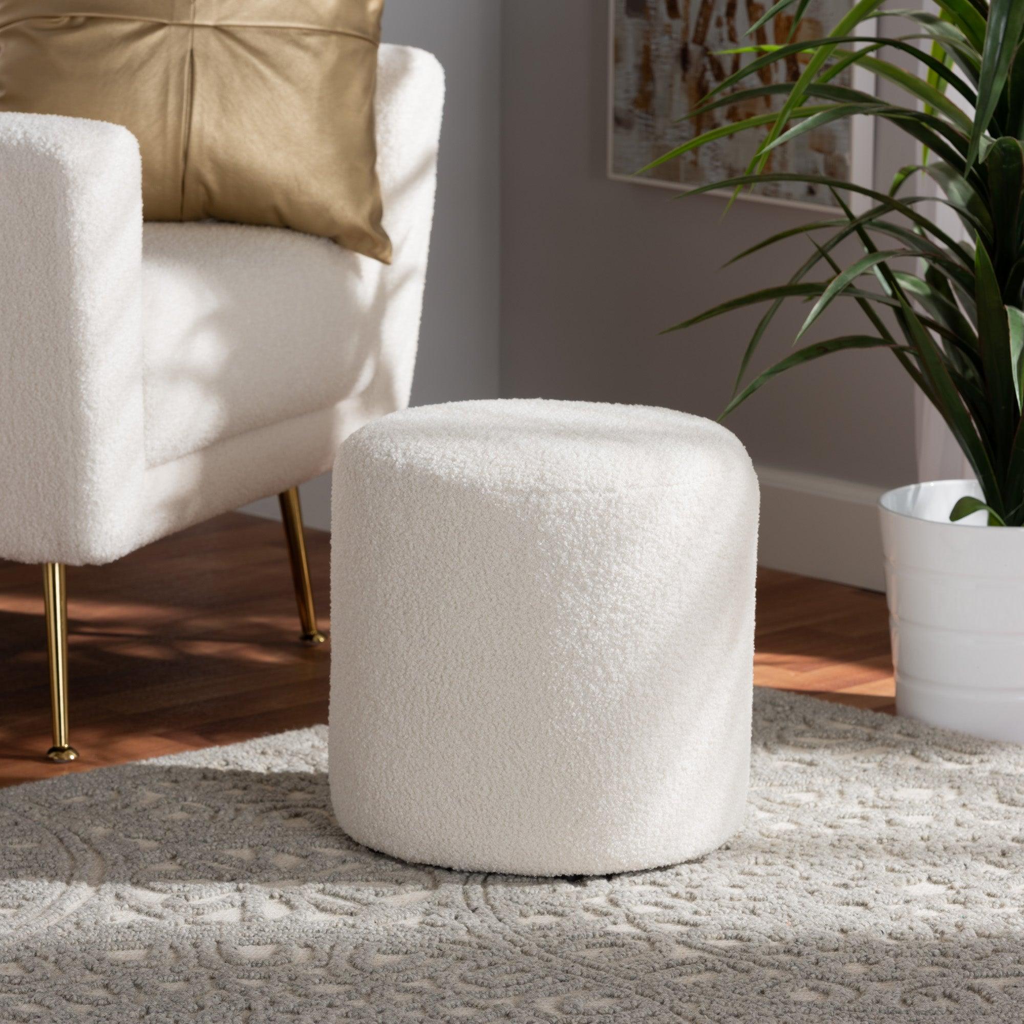 Tori Modern and Contemporary Boucle Upholstered Ottoman