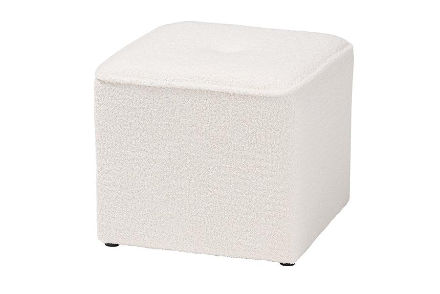 Isaiah Modern and Contemporary Boucle Upholstered Ottoman