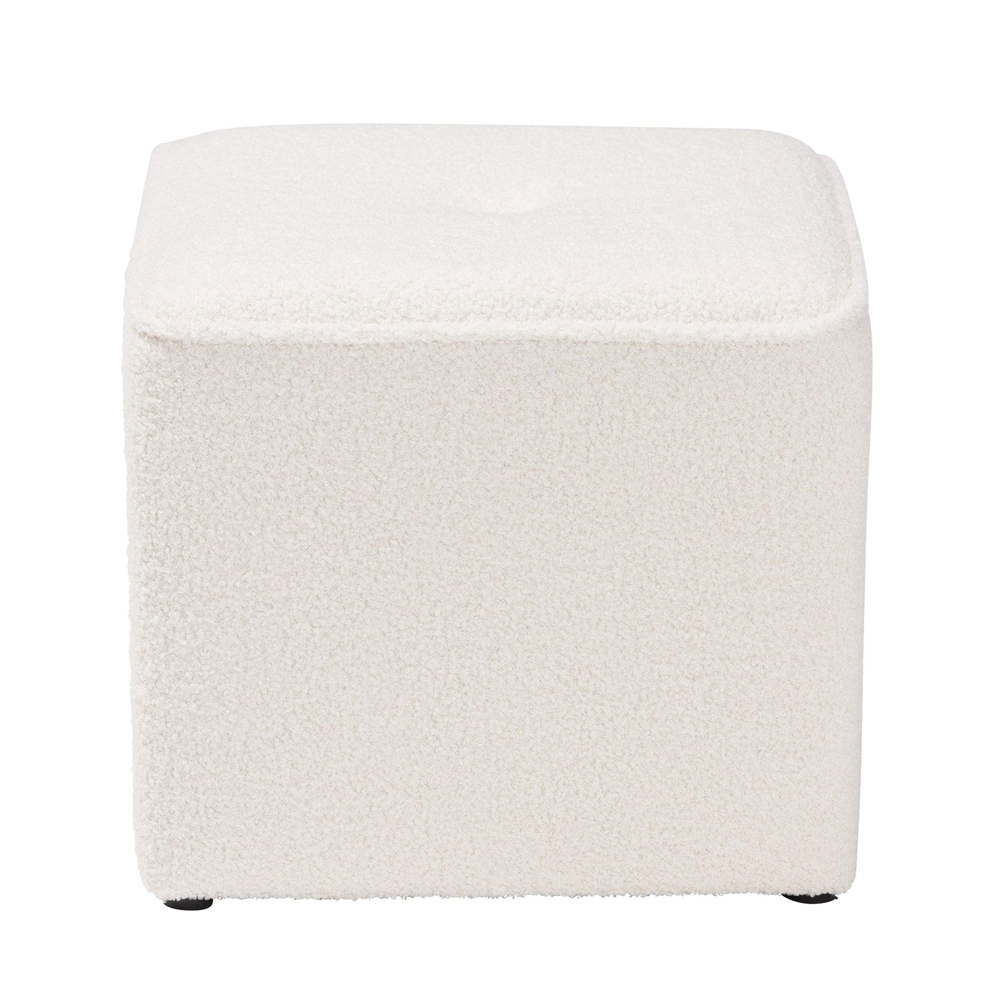 Isaiah Modern and Contemporary Boucle Upholstered Ottoman