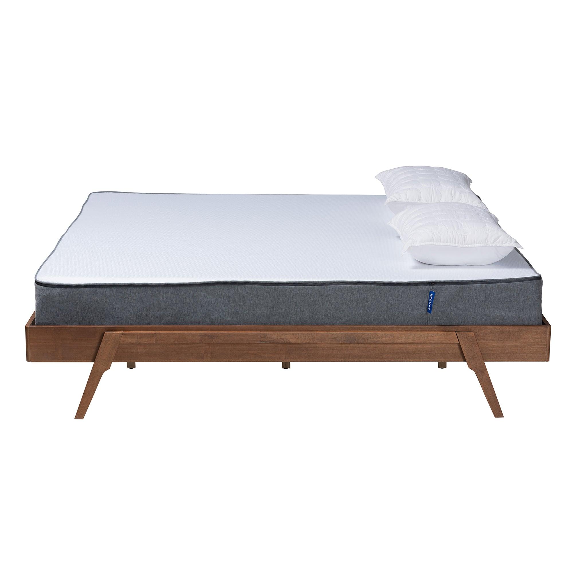 Sarita Mid-Century Modern Ash Finished Wood Bed Frame