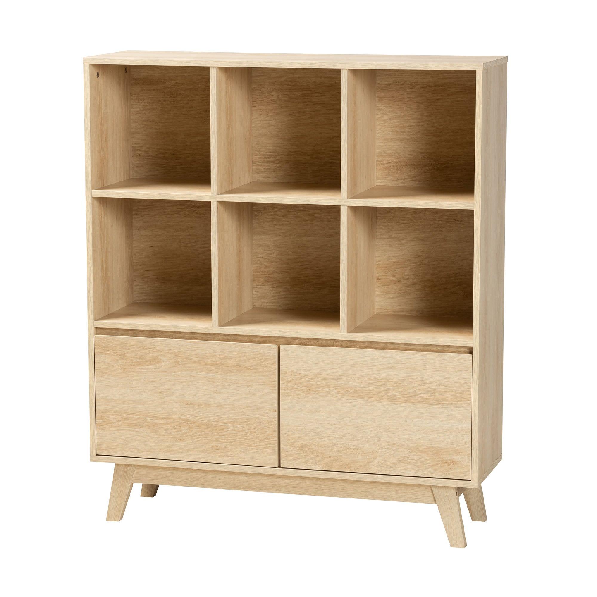 Danina Japandi Finished Wood Bookshelf