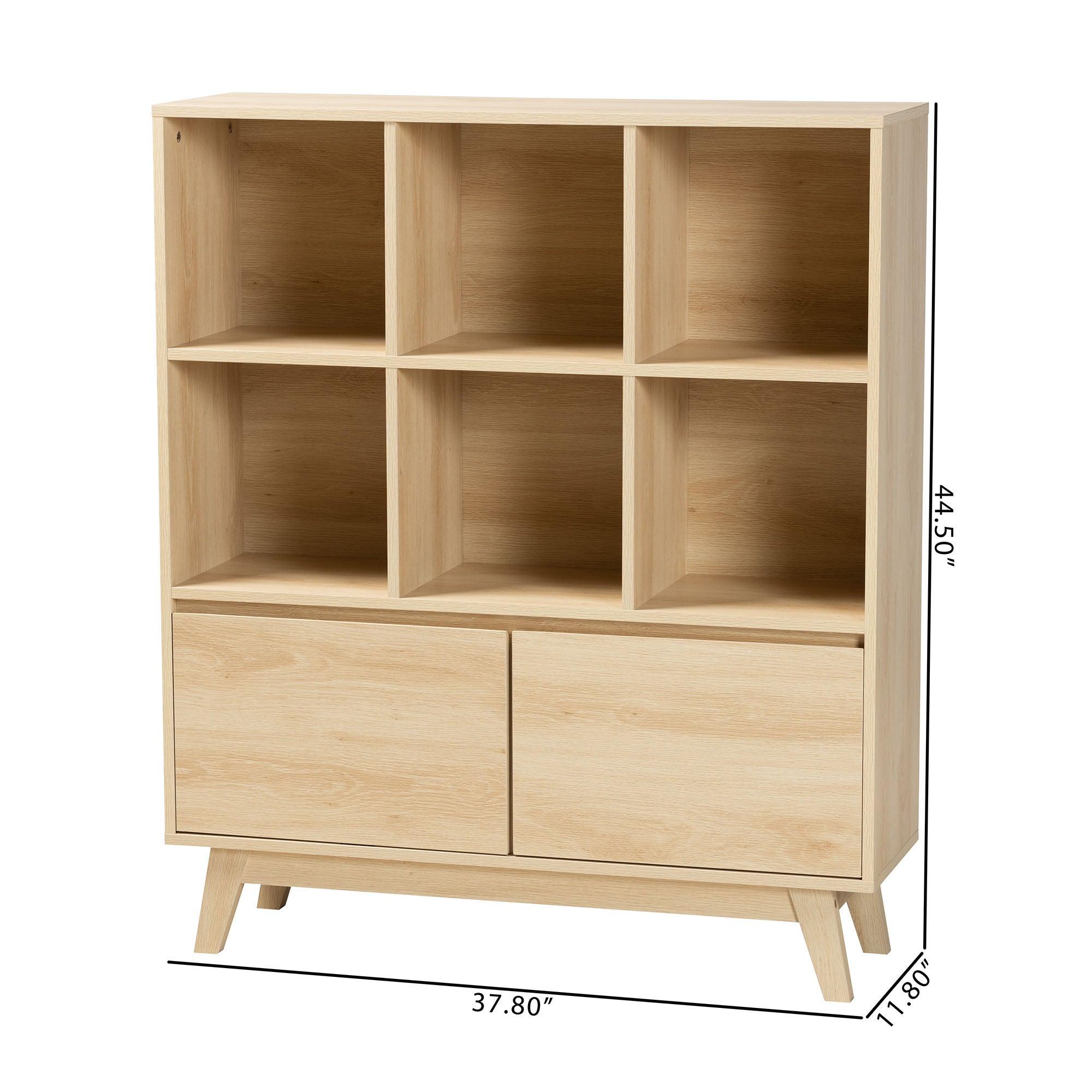 Danina Japandi Finished Wood Bookshelf