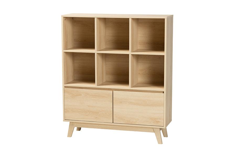 Danina Japandi Finished Wood Bookshelf