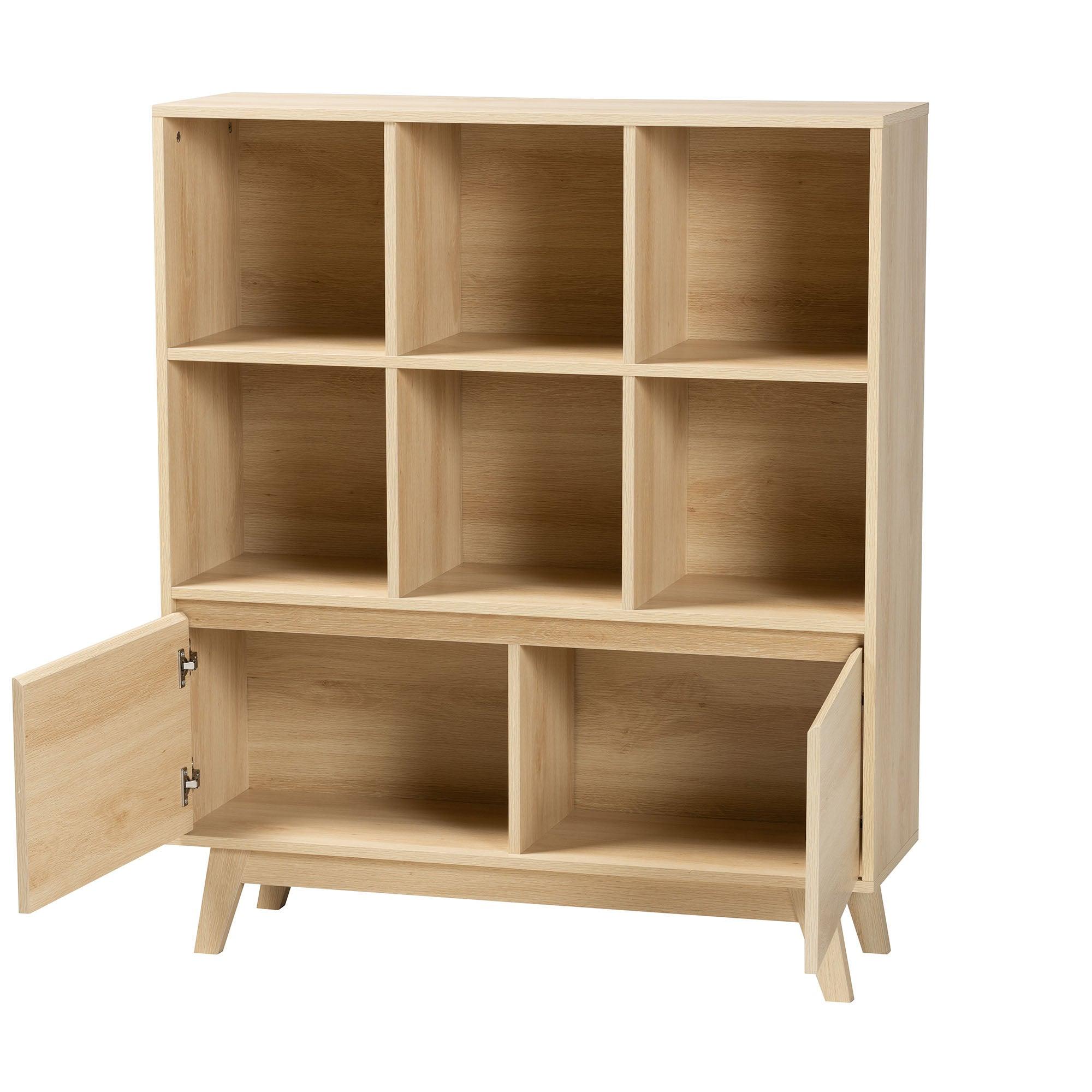 Danina Japandi Finished Wood Bookshelf