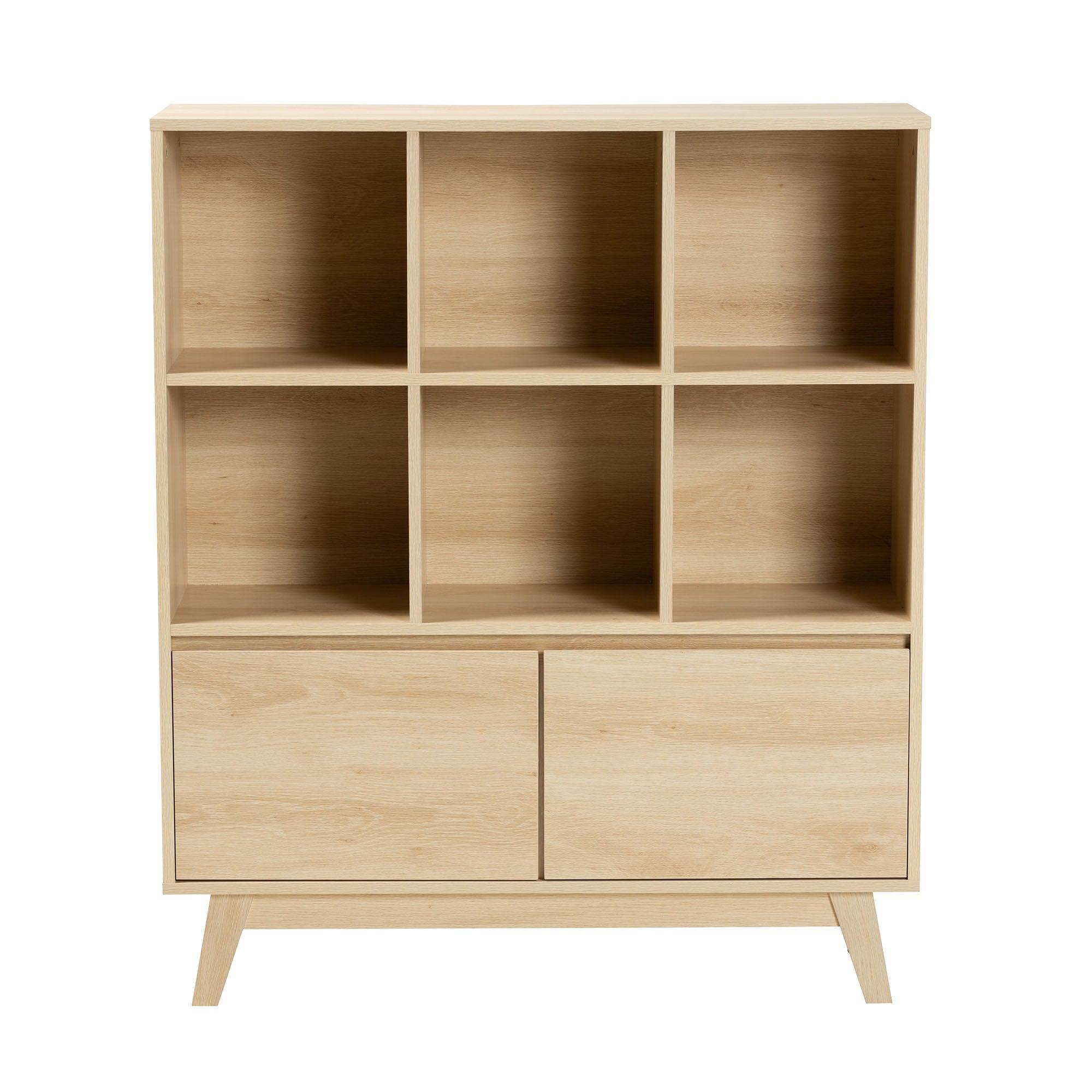 Danina Japandi Finished Wood Bookshelf