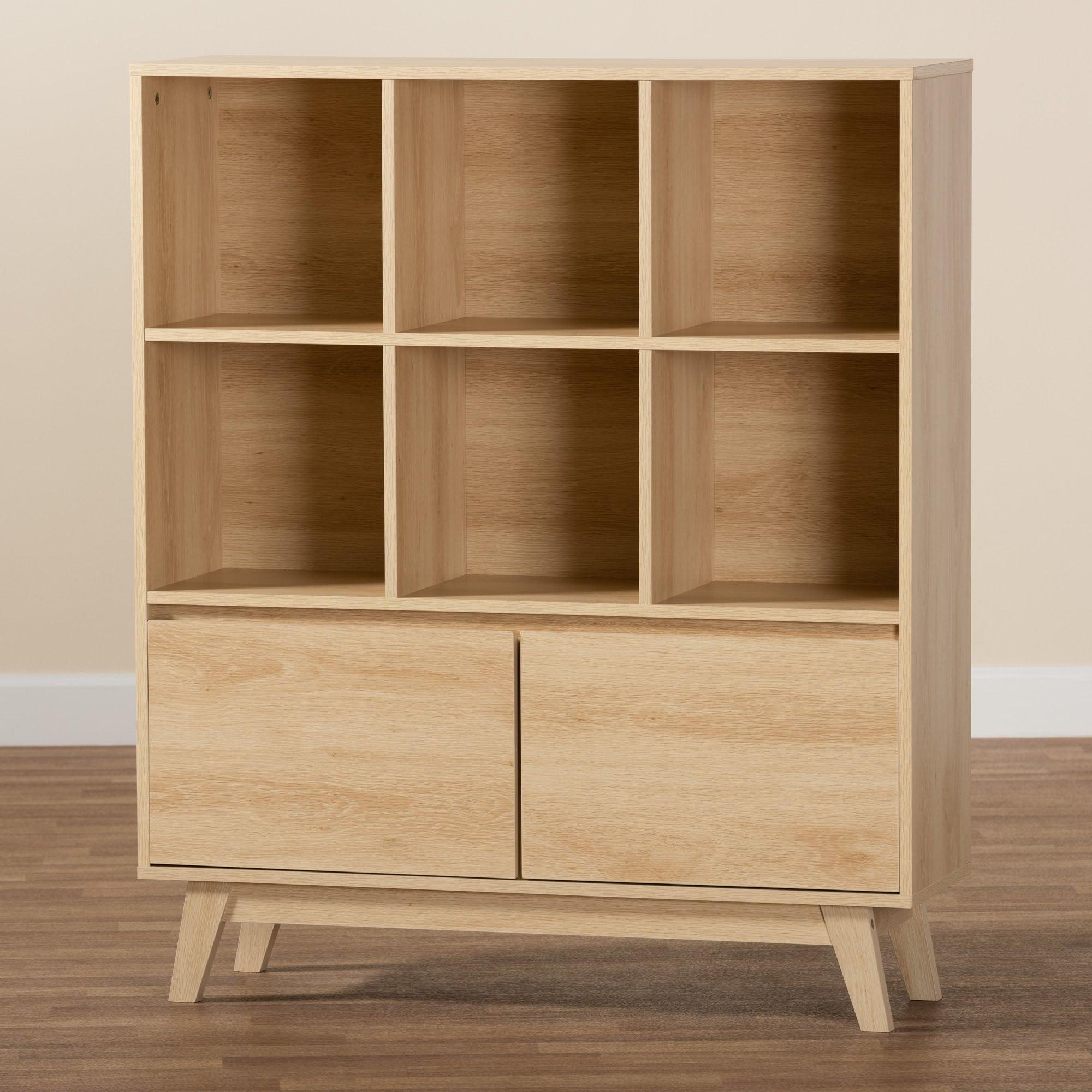 Danina Japandi Finished Wood Bookshelf