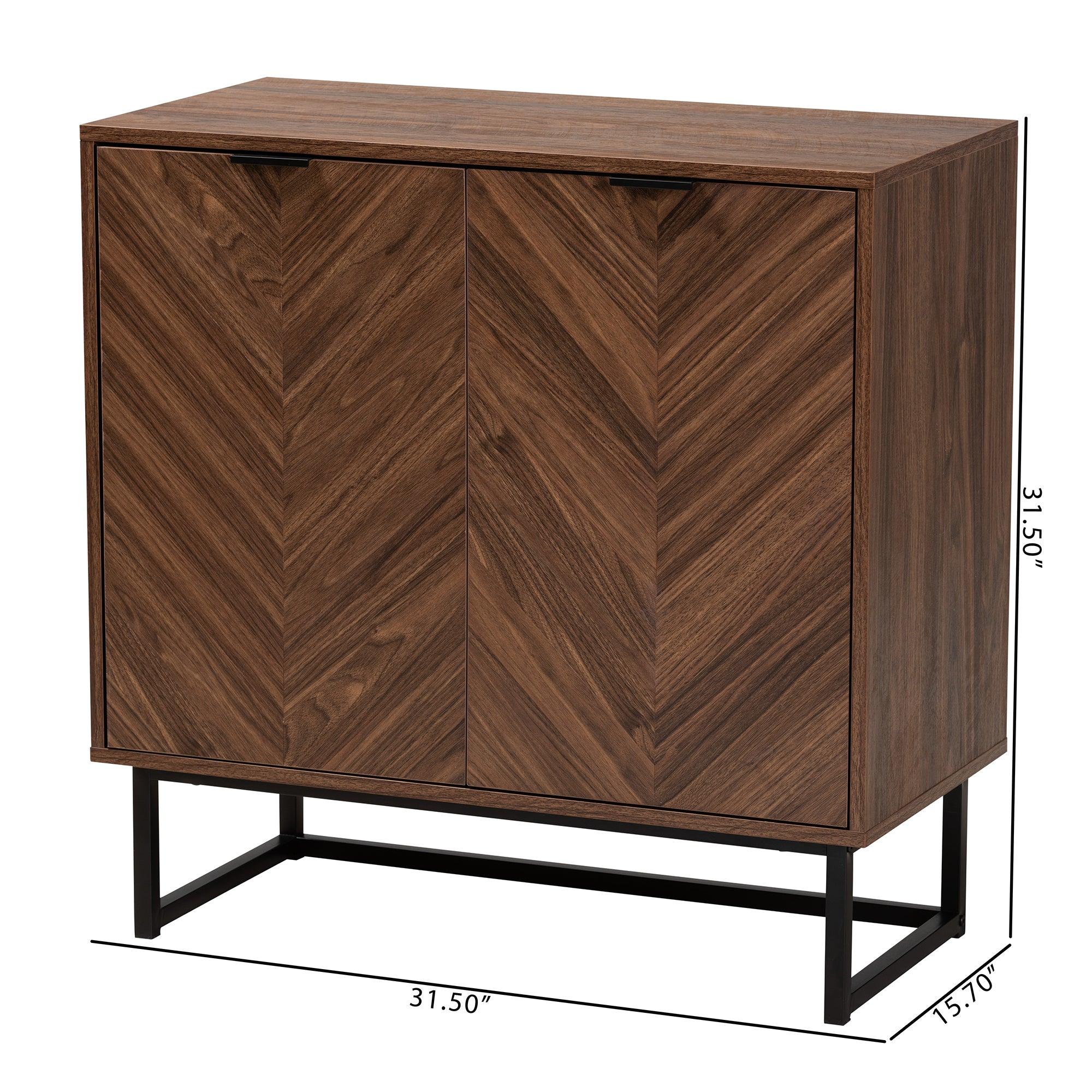 Sadia Modern Finished Wood Storage Cabinet